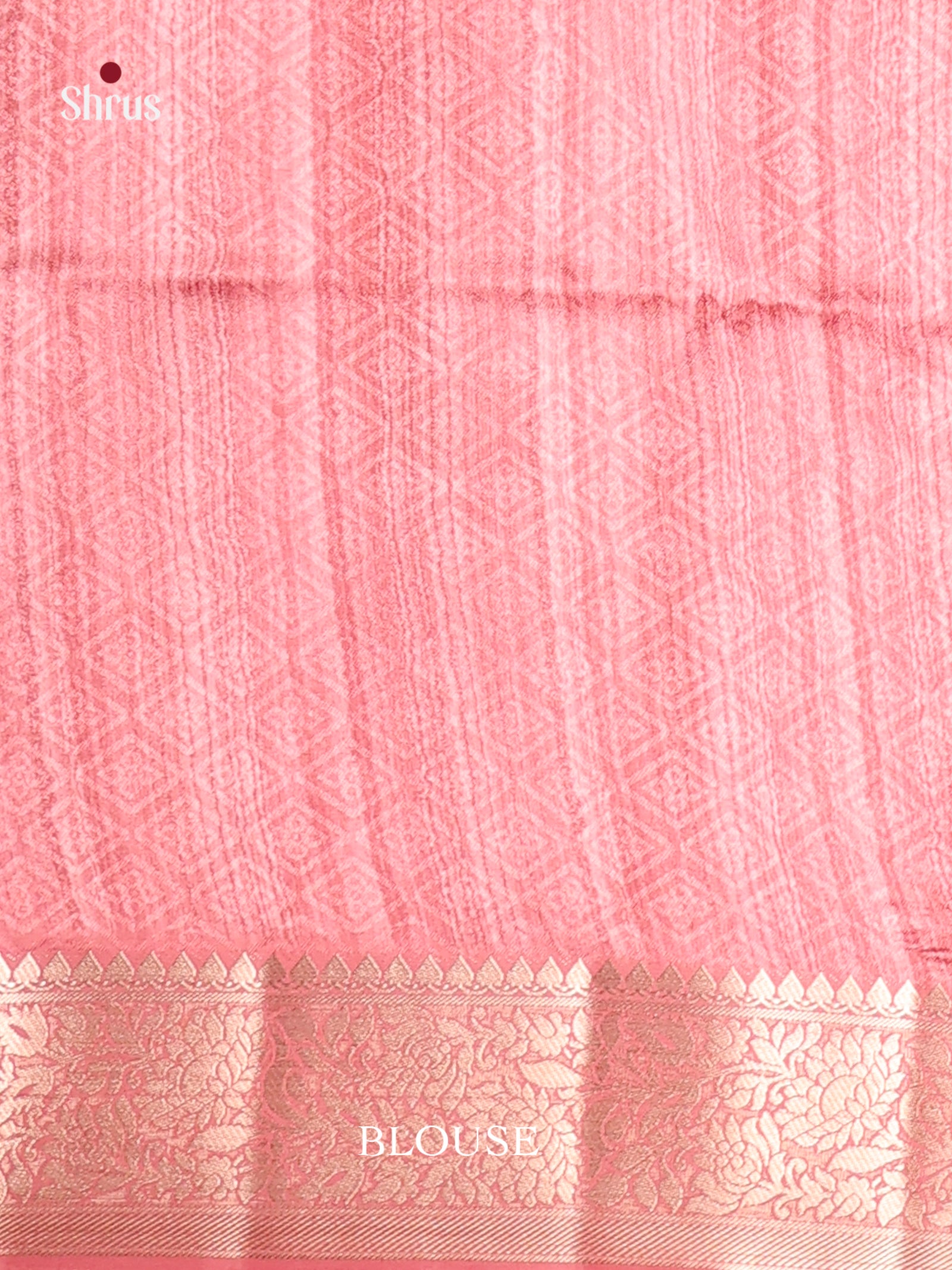 Pink - Printed Semi Tussar Saree - Shop on Shrus.com