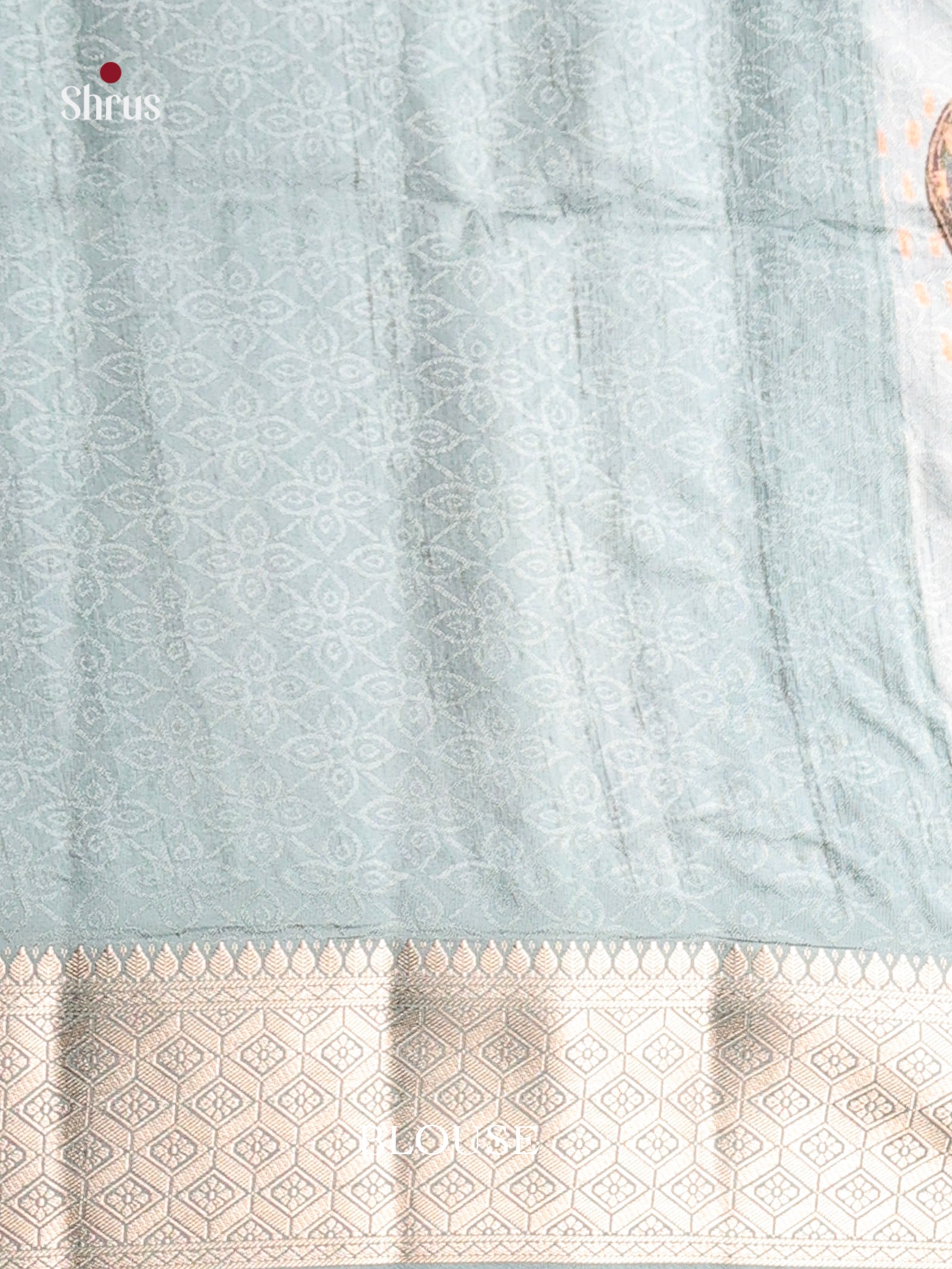 DHS25535 - Printed Semi Tussar Saree