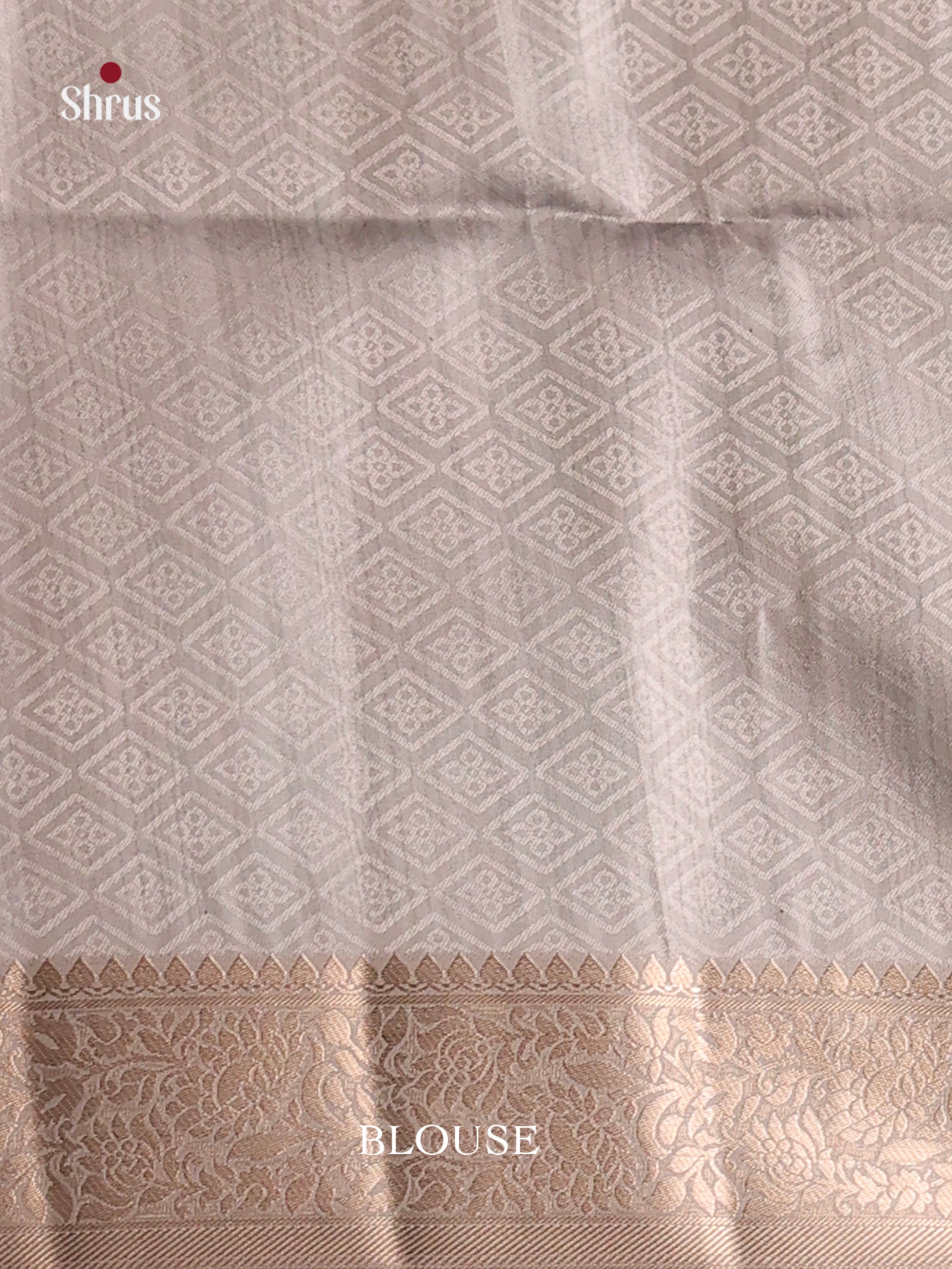 Blue & Grey - Printed Semi Tussar Saree