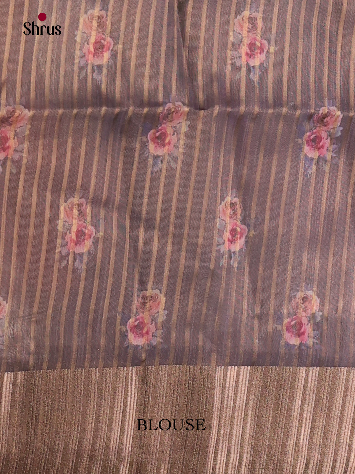 Greyish Blue - Semi Organza Saree - Shop on Shrus.com