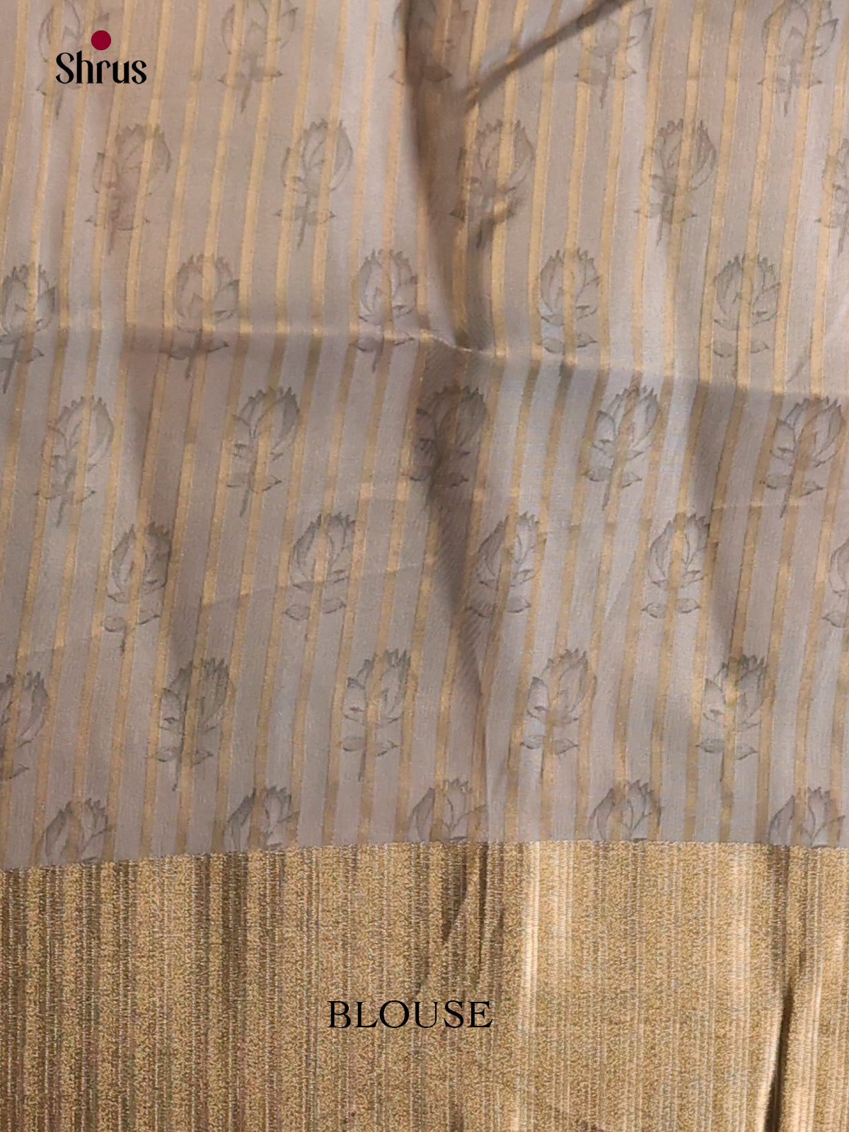 Dusty Pink & Grey  - Semi Organza Saree - Shop on Shrus.com