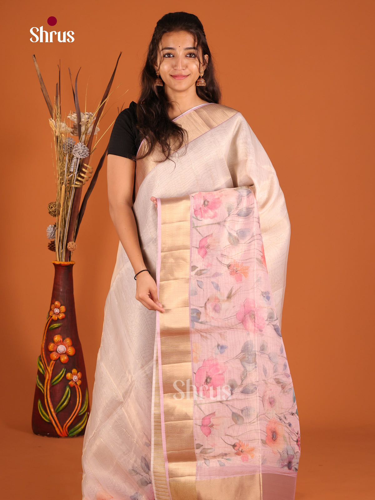 Lavender - Semi Organza Saree
