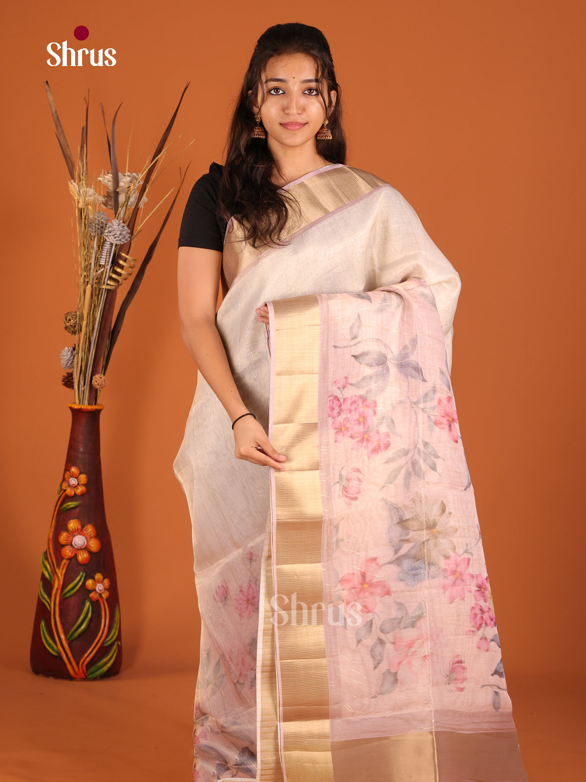 Lavender - Semi Organza Saree