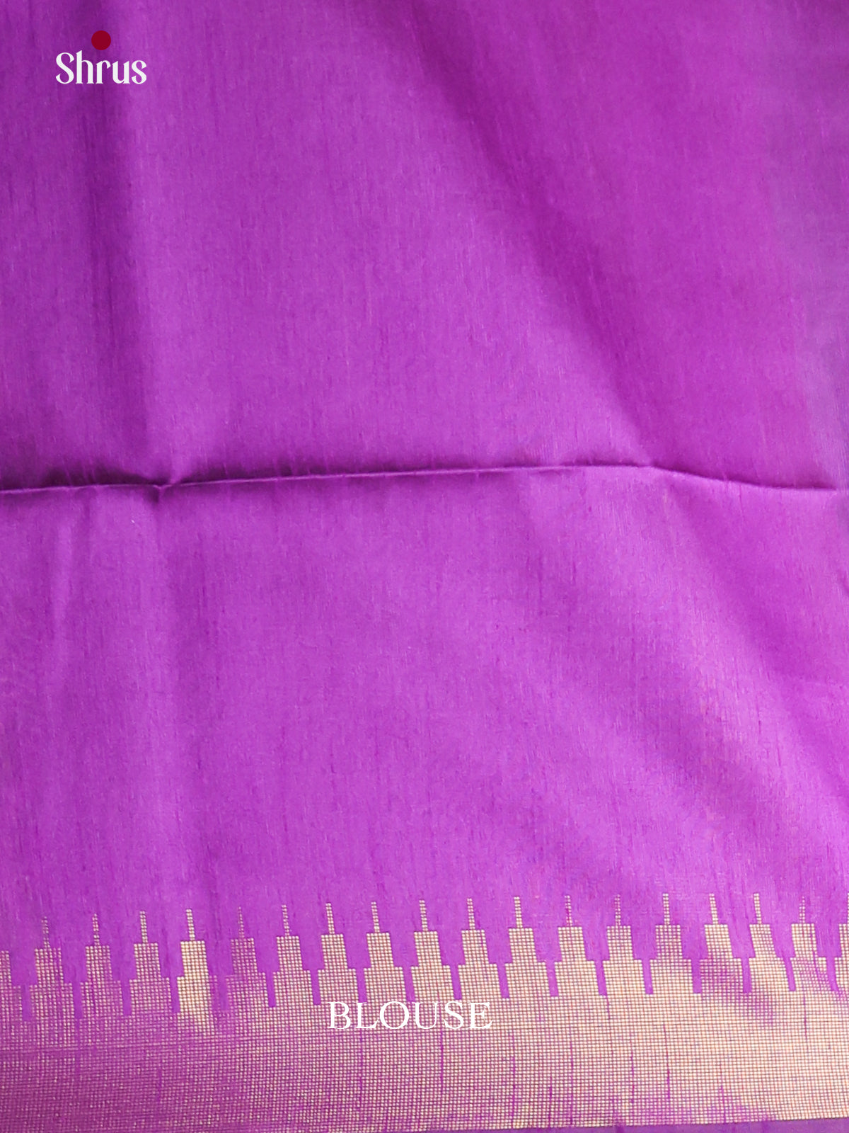 Pastel blue & Purple - Semi Rawsilk Saree - Shop on Shrus.com