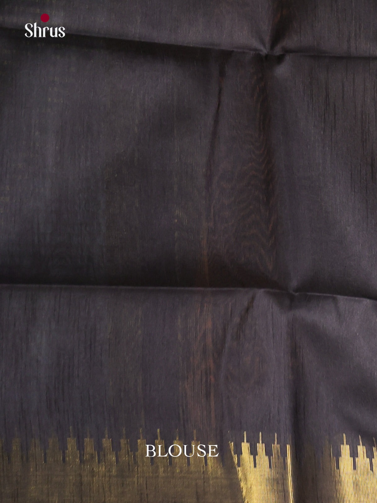 Pastel Blue & Black- Semi Rawsilk Saree - Shop on Shrus.com
