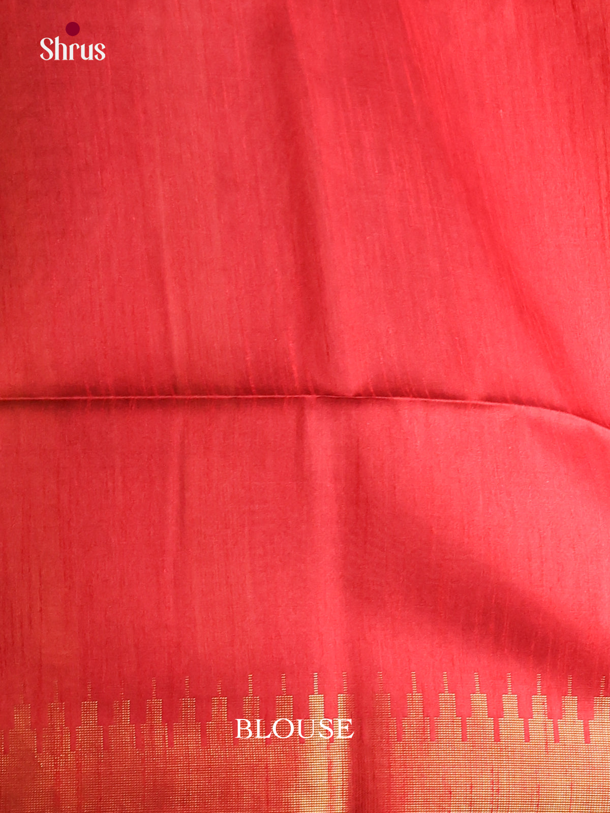 Yellowish Green & Red- Semi Rawsilk Saree - Shop on Shrus.com