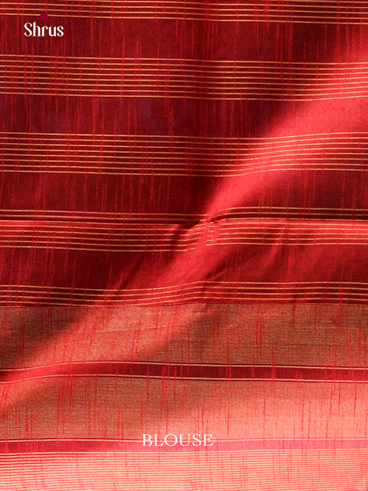 Green & Red - Semi Rawsilk Saree - Shop on Shrus.com