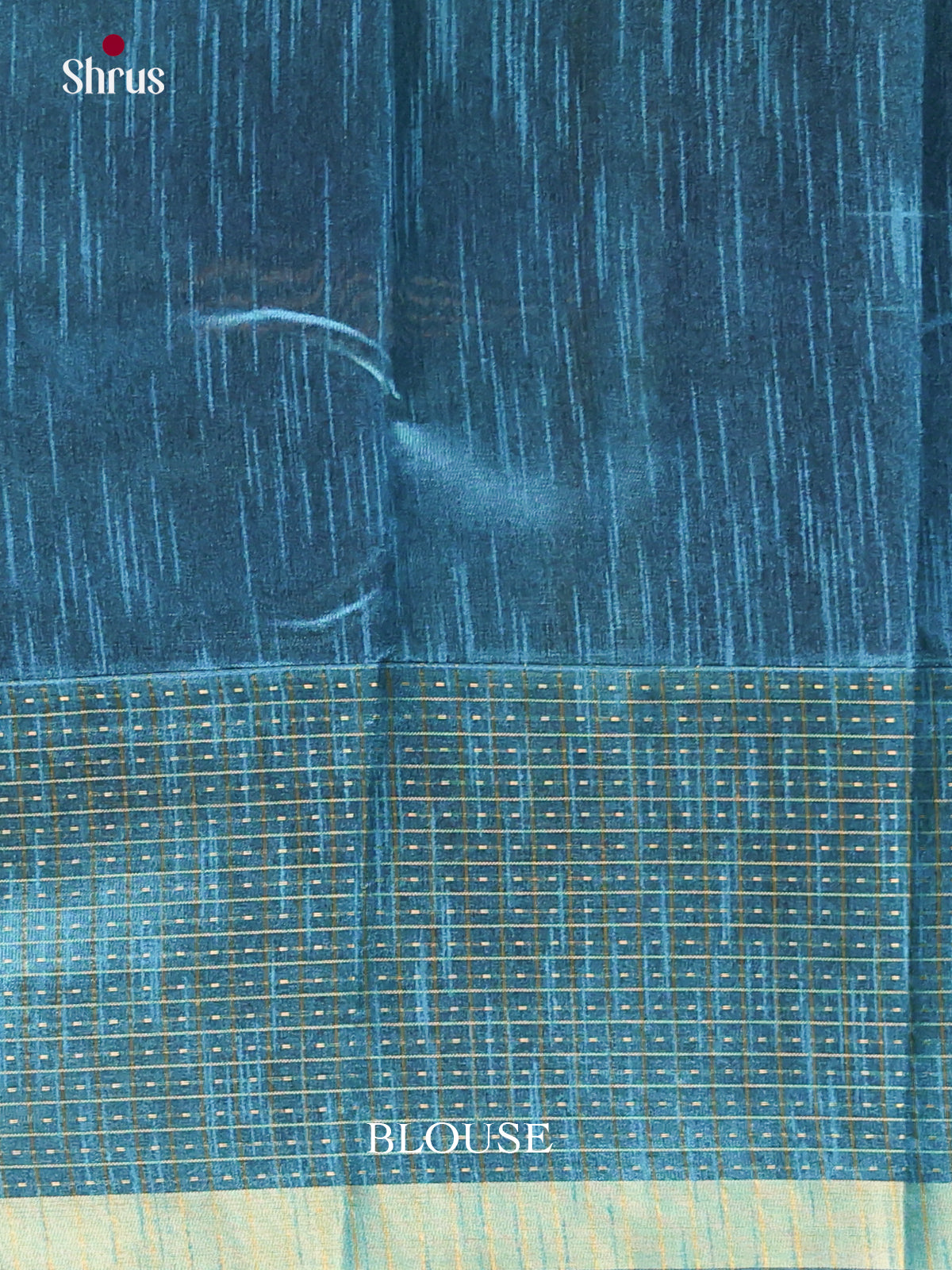 Blue & Teal  - Semi Rawsilk Saree