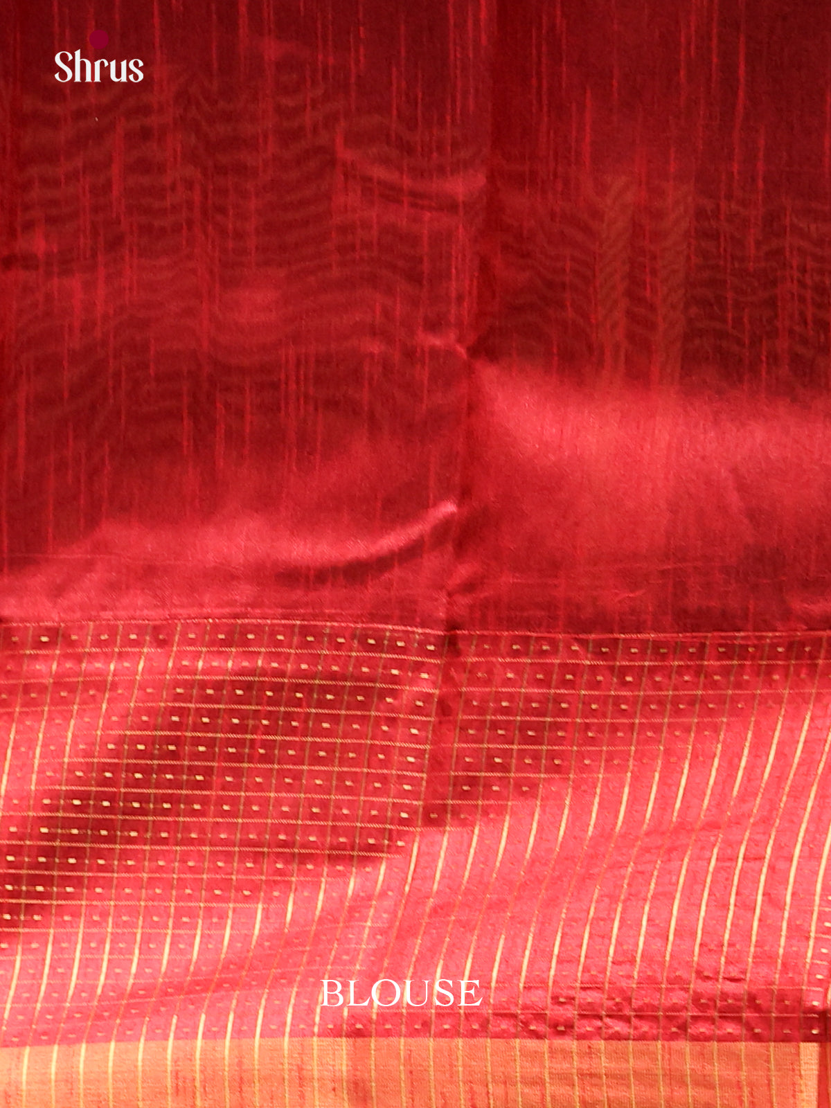 Black  & Red - Semi Rawsilk Saree - Shop on Shrus.com