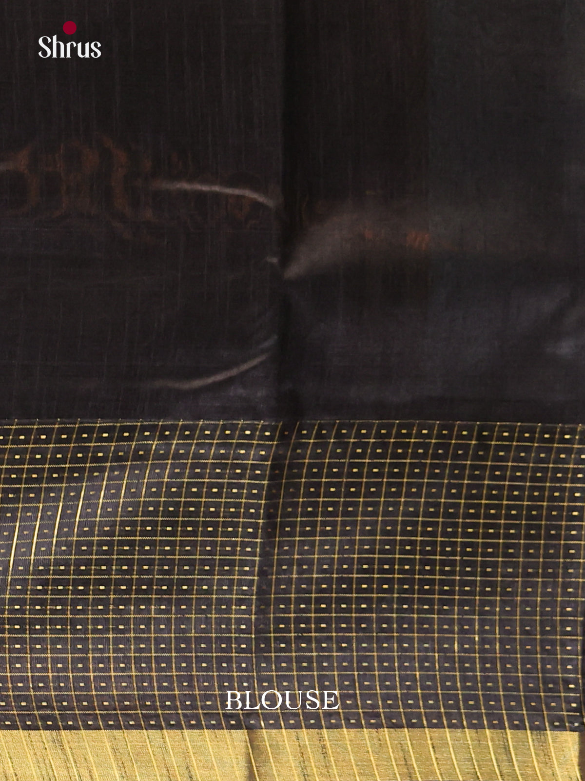 Light Blue & Black - Semi Rawsilk Saree - Shop on Shrus.com