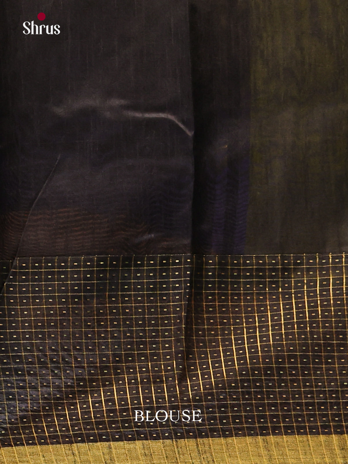Light Green & Black - Semi Rawsilk Saree - Shop on Shrus.com