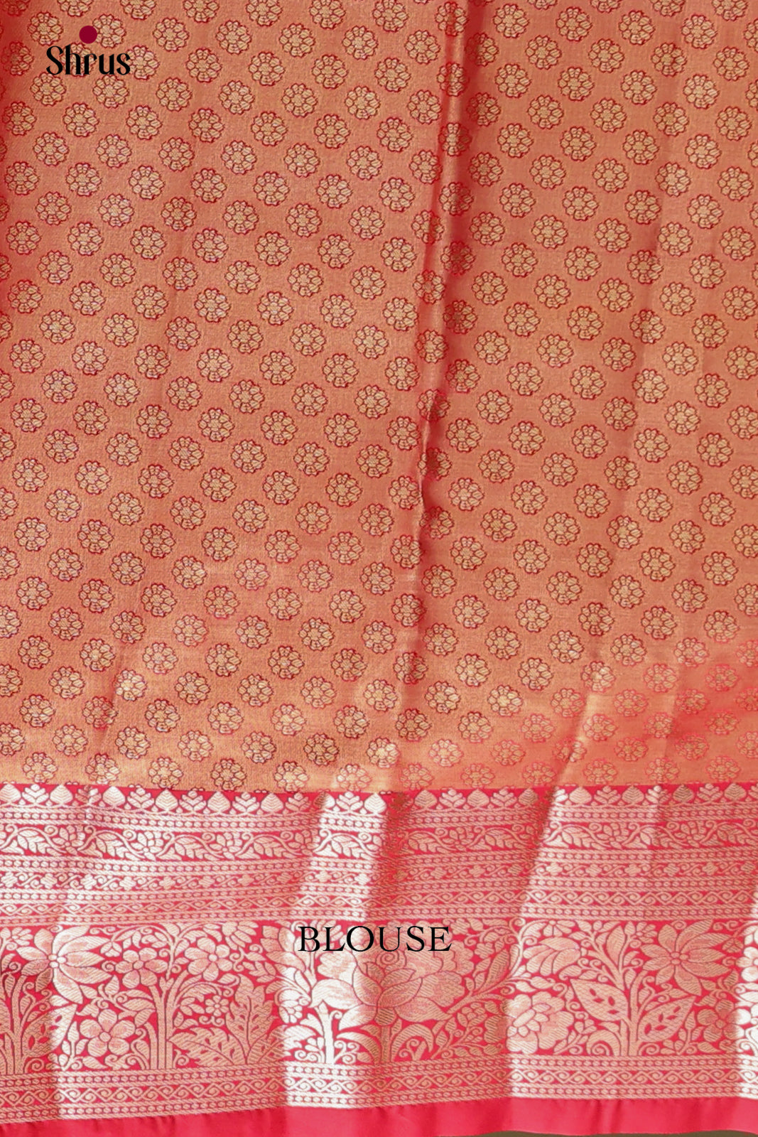Green & Red - Kanchipuram-halfpure Saree - Shop on Shrus.com