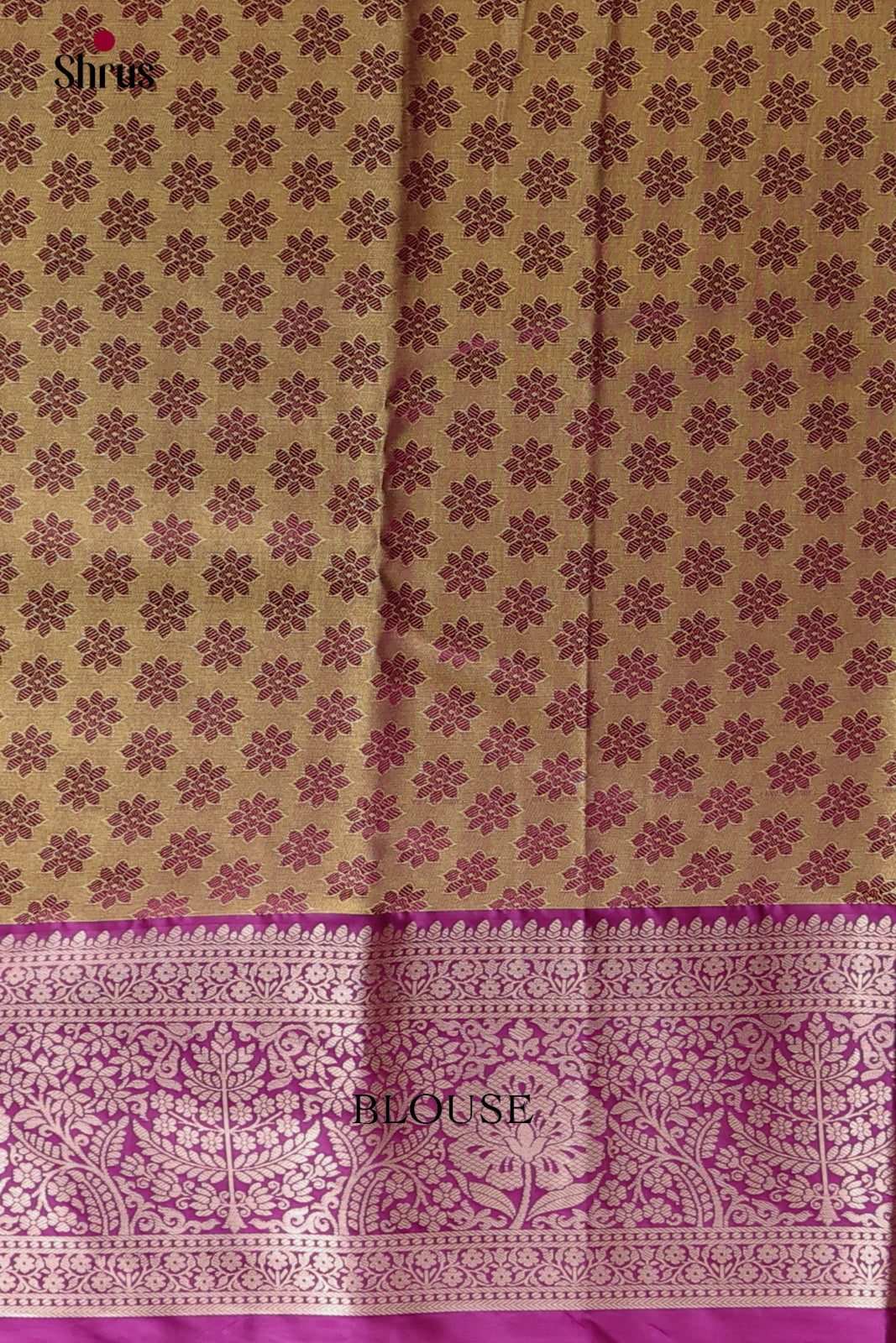 Gold & Purple - Kanchipuram-halfpure Saree - Shop on Shrus.com
