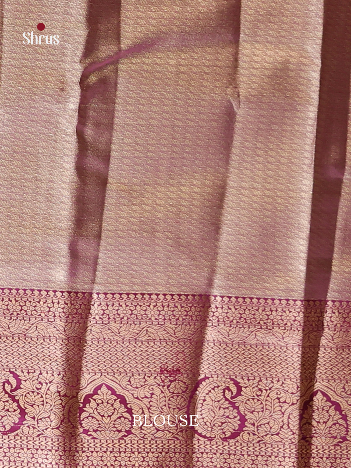 Grey & Purple - Kanchipuram-halfpure Saree - Shop on Shrus.com