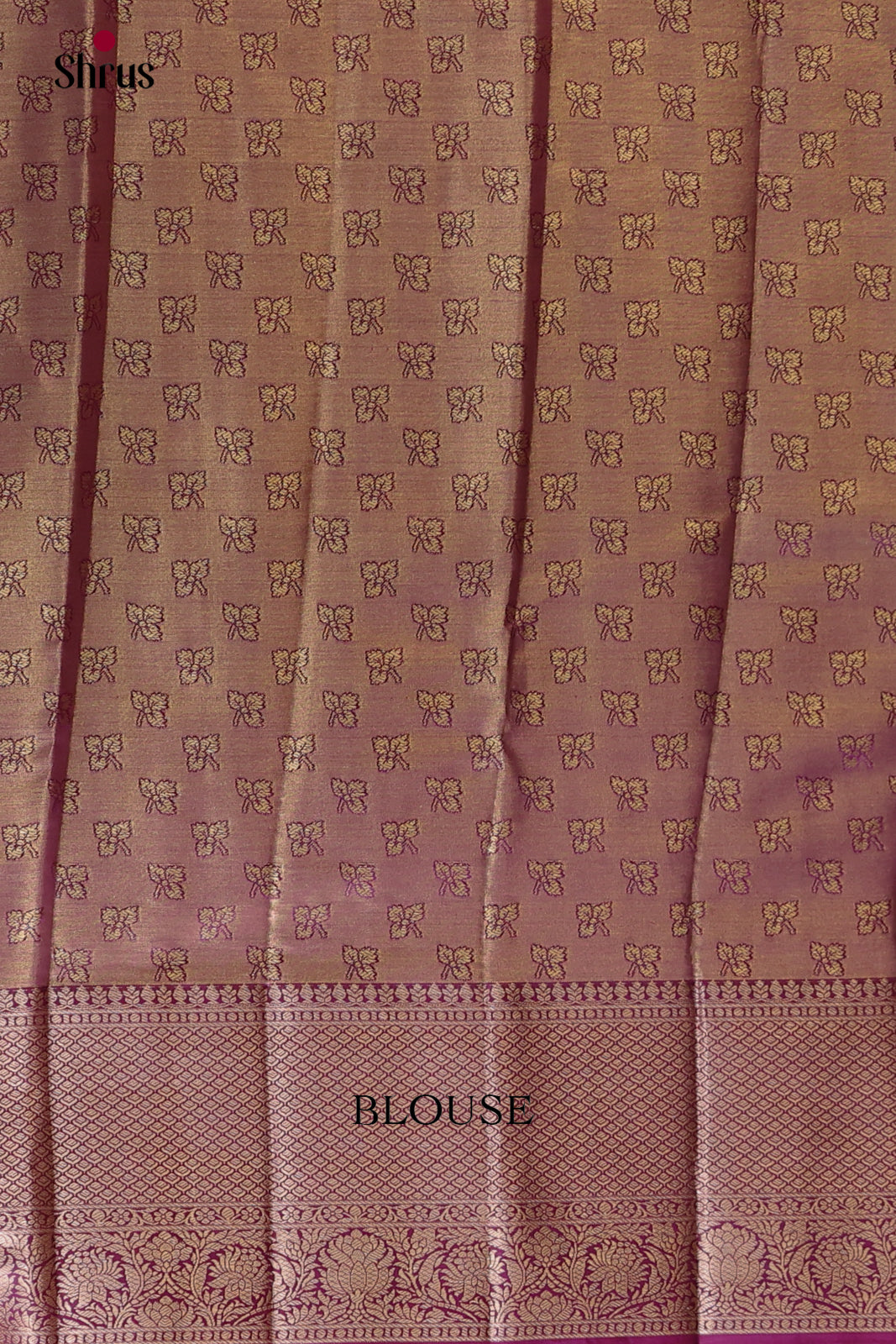 Green & Purple- Kanchipuram-halfpure Saree - Shop on Shrus.com