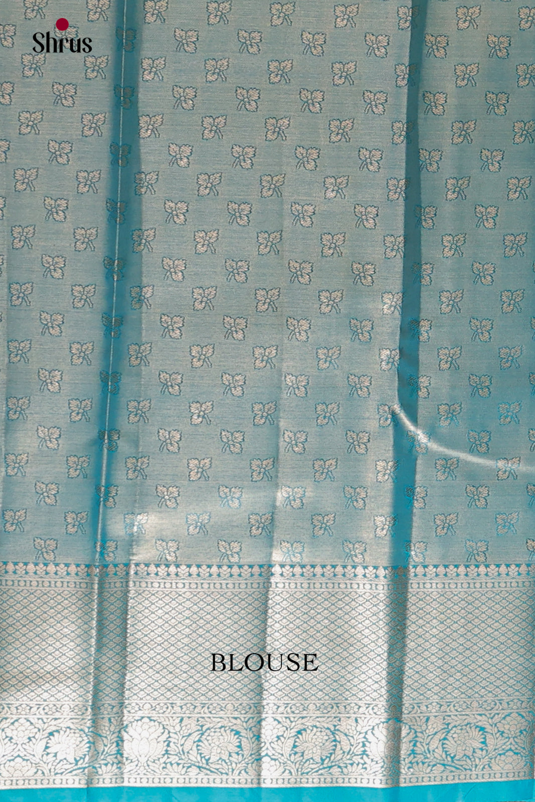 Lavender & Blue- Kanchipuram-halfpure Saree - Shop on Shrus.com