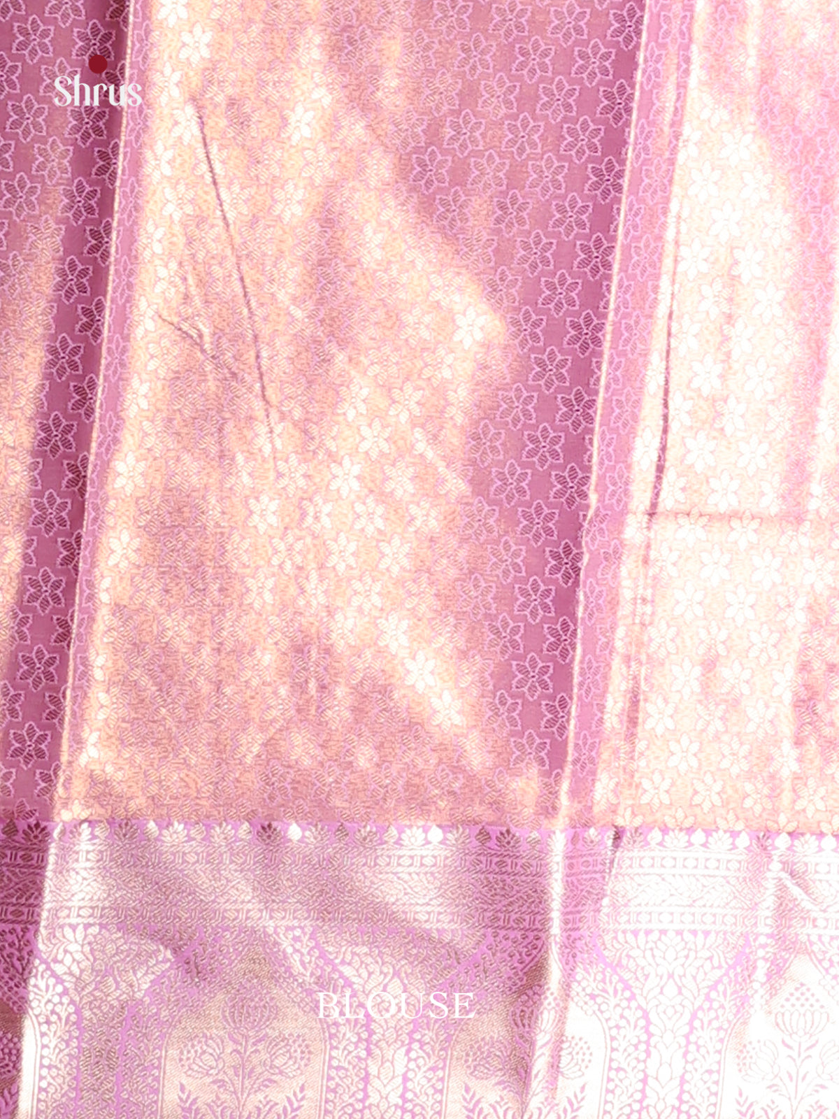 Yellow & Lavender - Kanchipuram-halfpure Saree 2