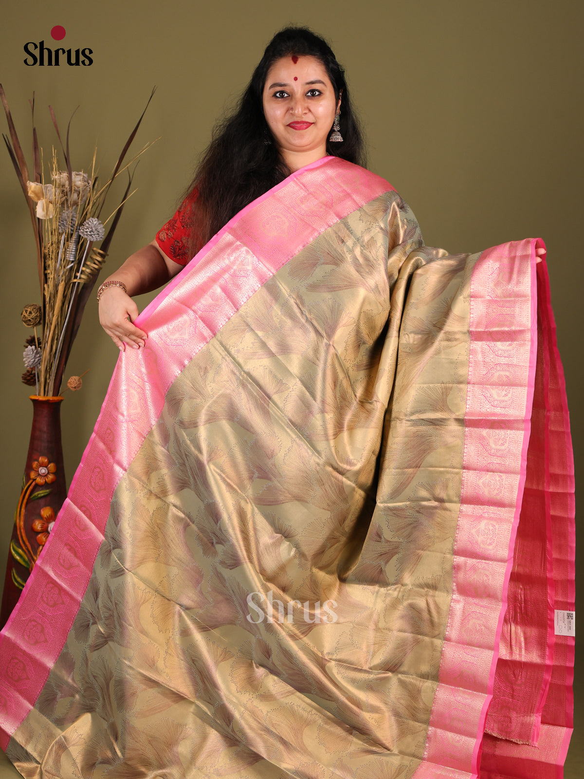 DHS25738 - Kanchipuram-halfpure Saree - Shop on Shrus.com