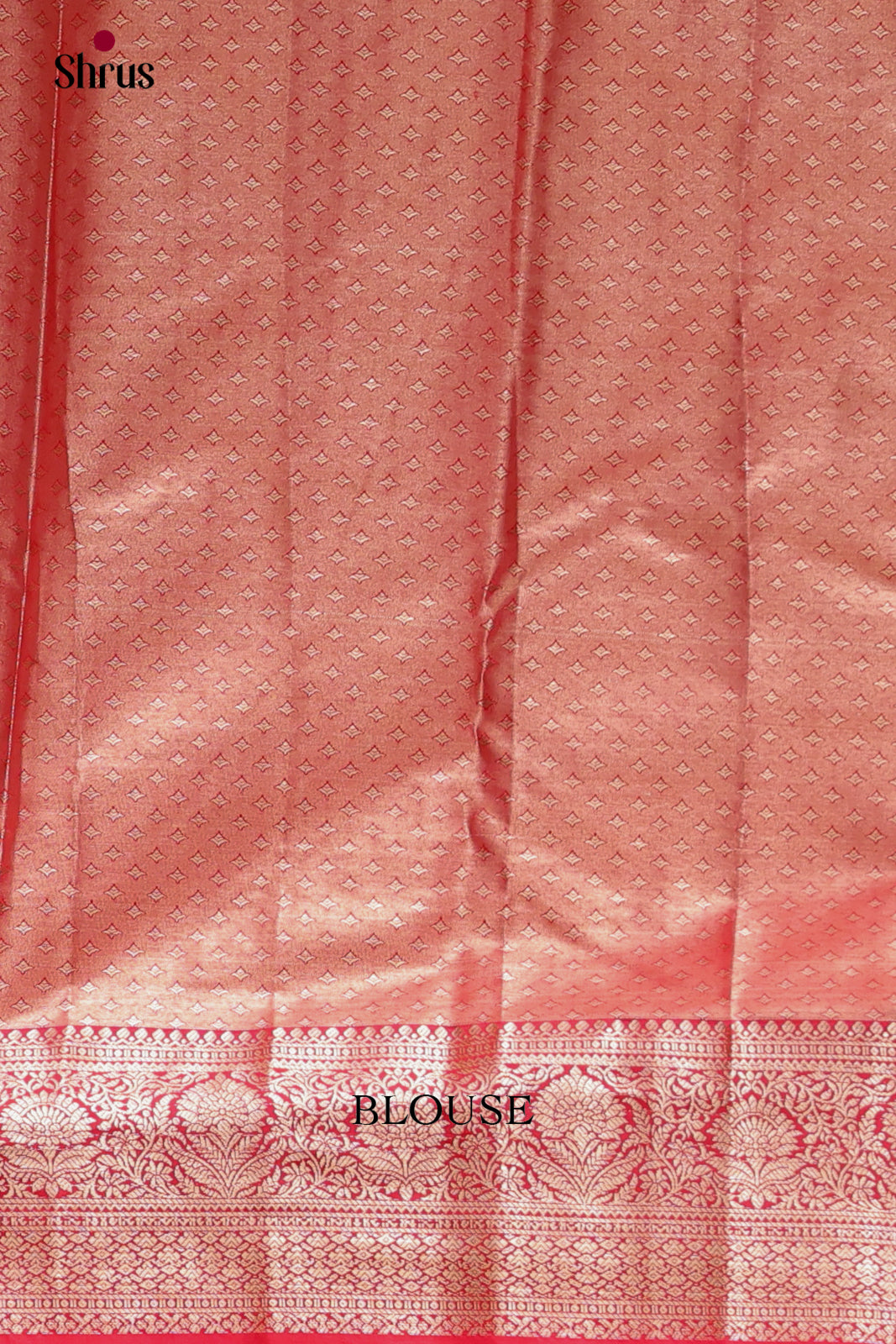 pastel Green & Red - Kanchipuram-halfpure Saree - Shop on Shrus.com