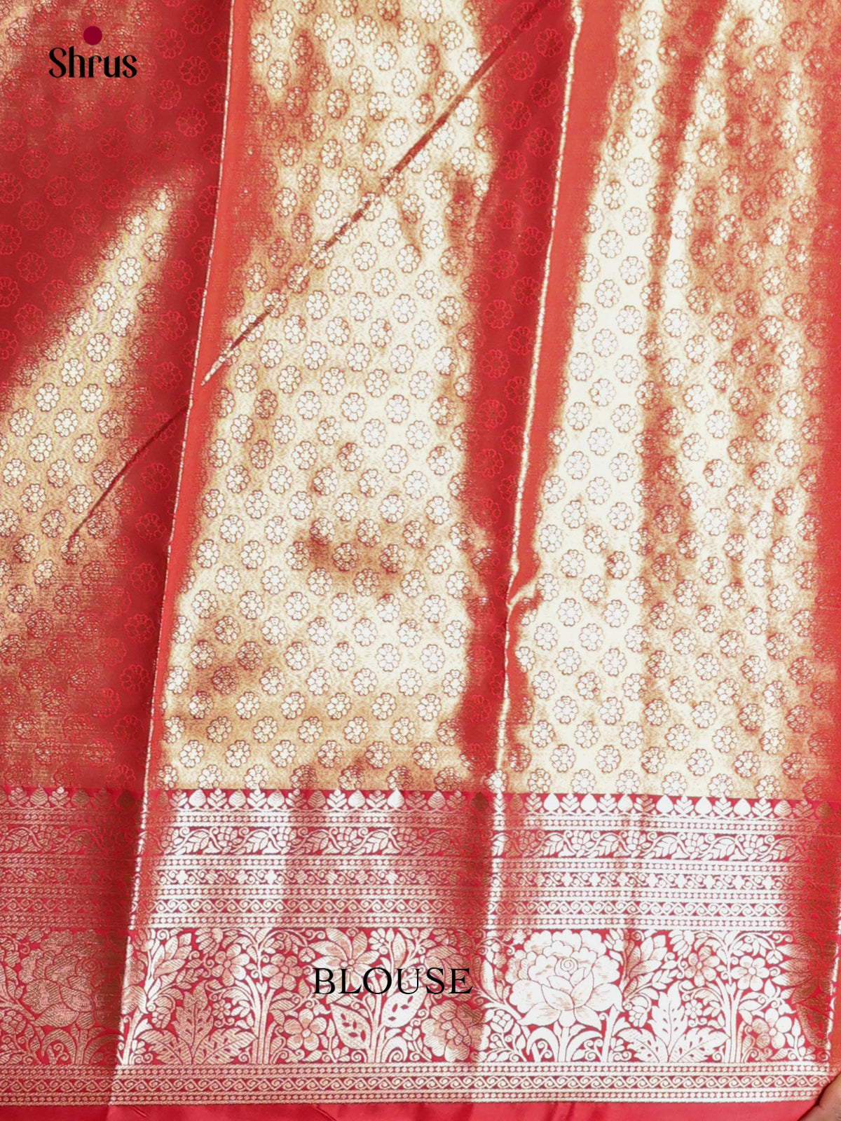 Light Green & Red - Kanchipuram-halfpure Saree - Shop on Shrus.com