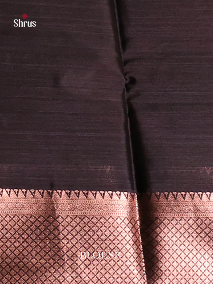 green Brown dancing Kanchipuram-halfpure Saree 1