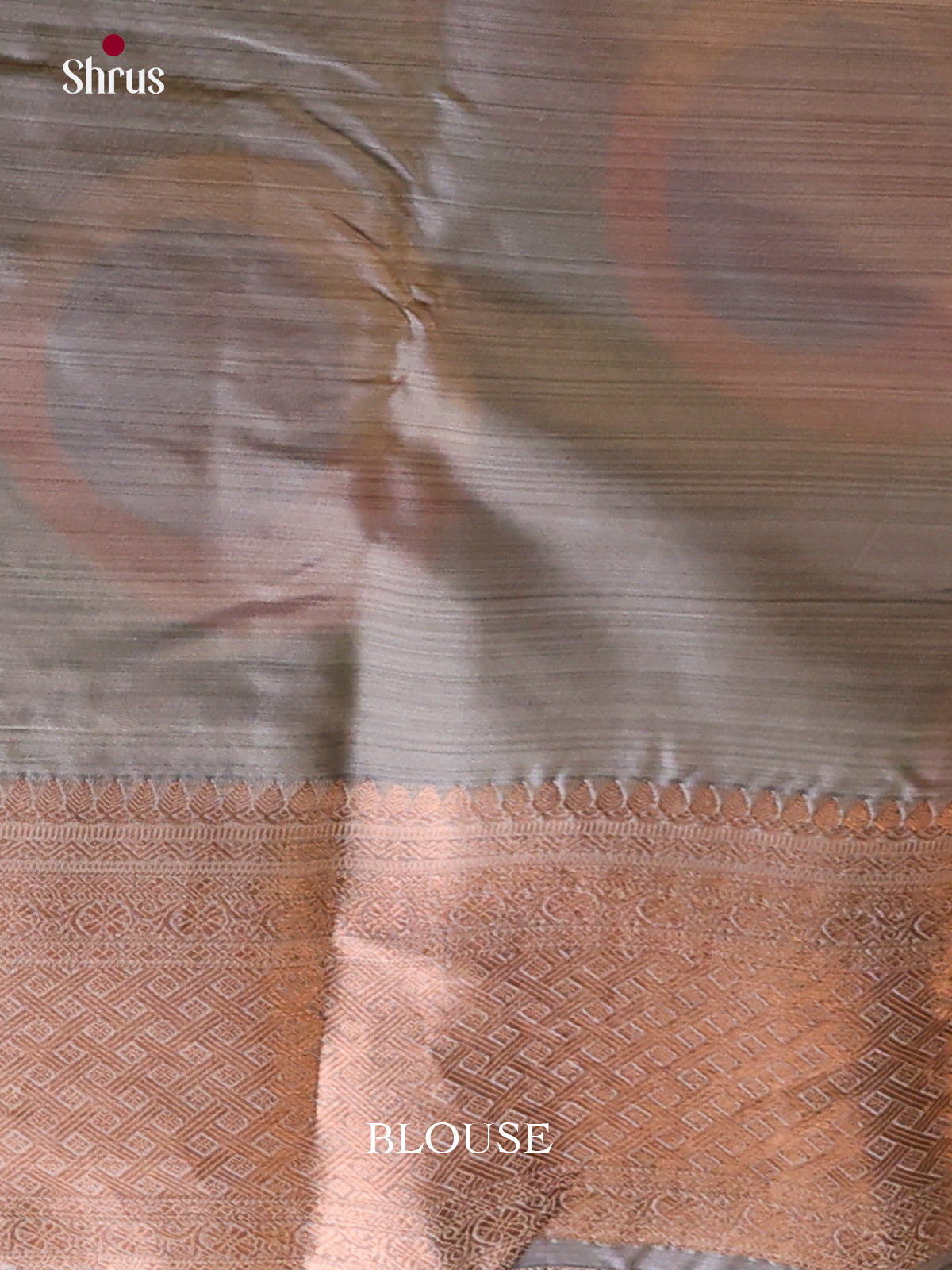 Yellow & Grey - Kanchipuram-halfpure Saree - Shop on Shrus.com