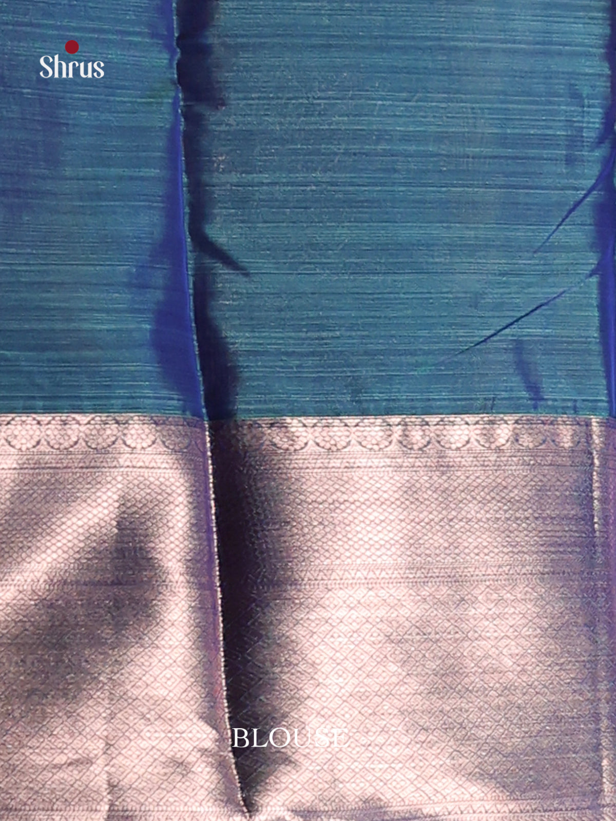 Blue & Peacock Blue - Kanchipuram-halfpure Saree