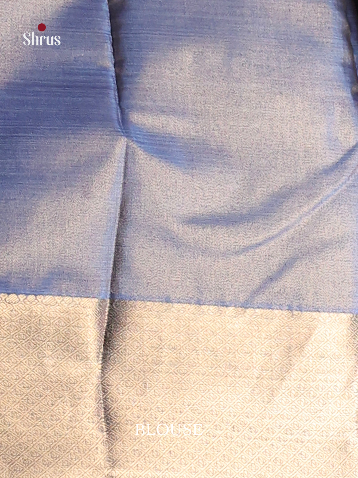 Blue(Single Tone)- Kanchipuram-halfpure Saree
