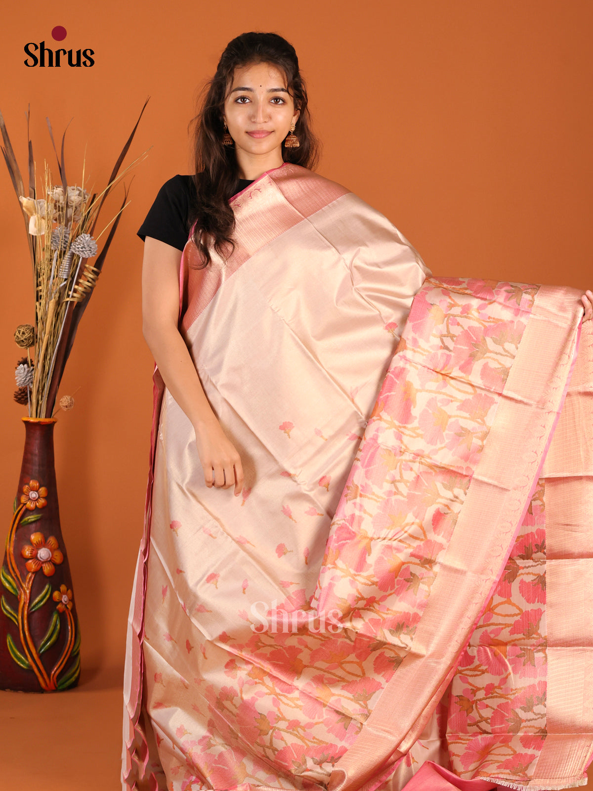 DHS26057 - Kanchipuram-halfpure Saree - Shop on Shrus.com