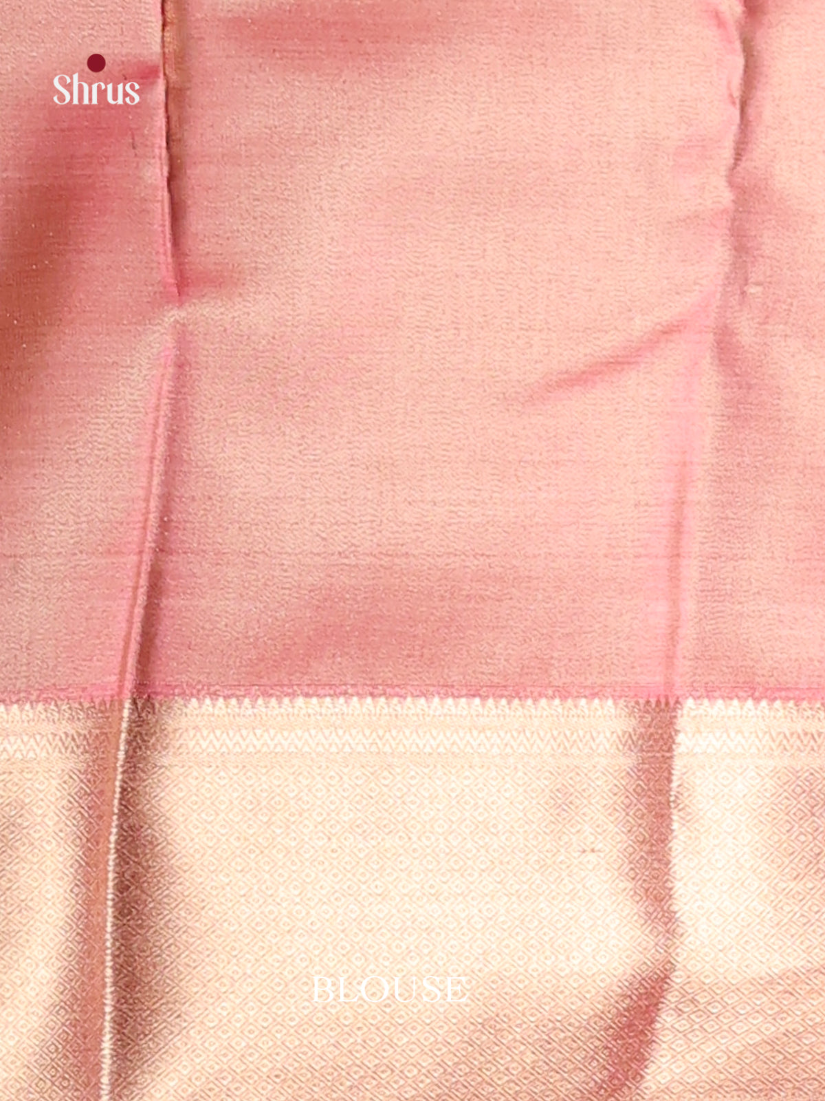 Pale Yellow & Orangish Pink- Kanchipuram-halfpure Saree - Shop on Shrus.com