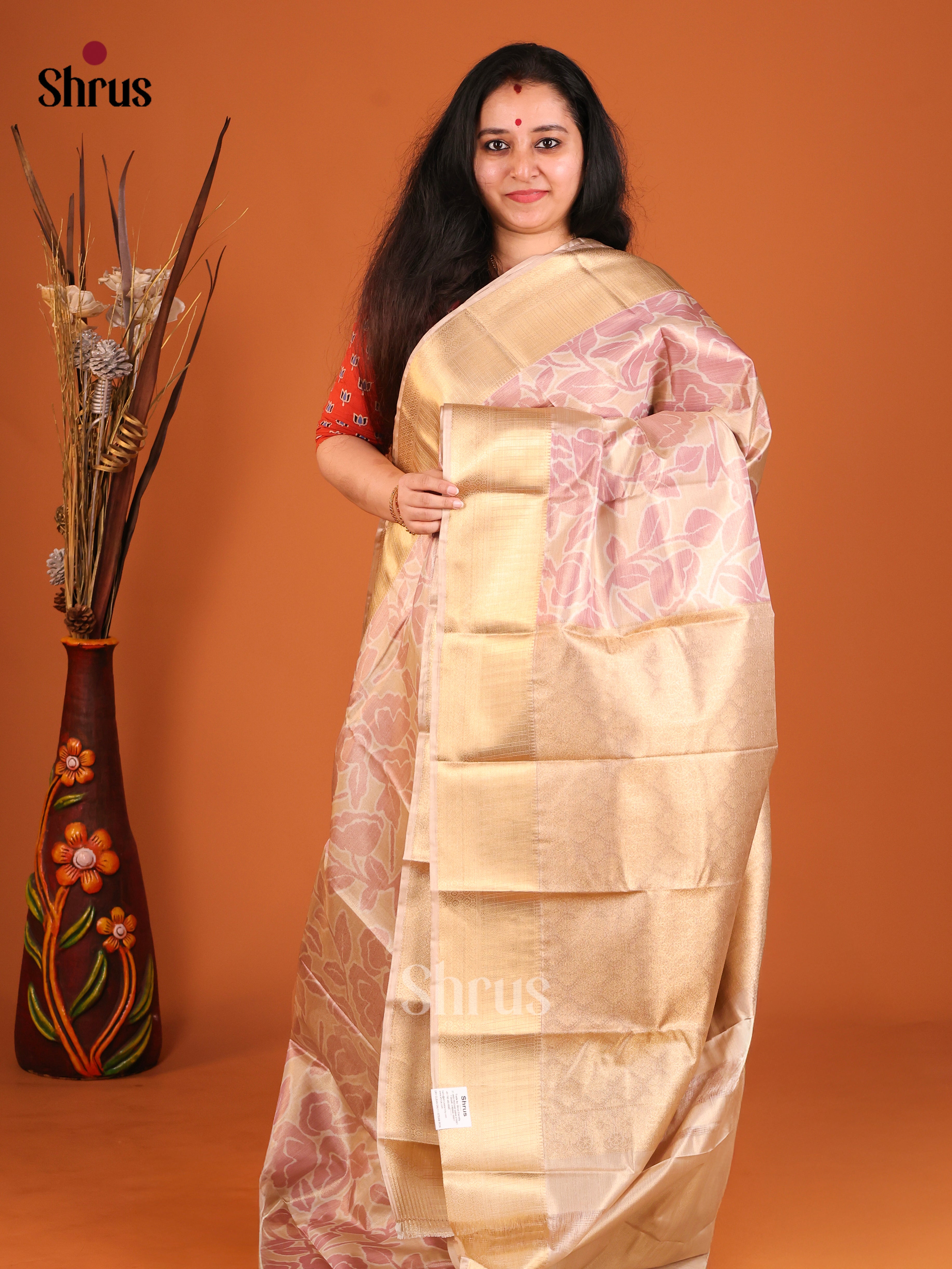 DHS26078 - Kanchipuram-halfpure Saree - Shop on Shrus.com