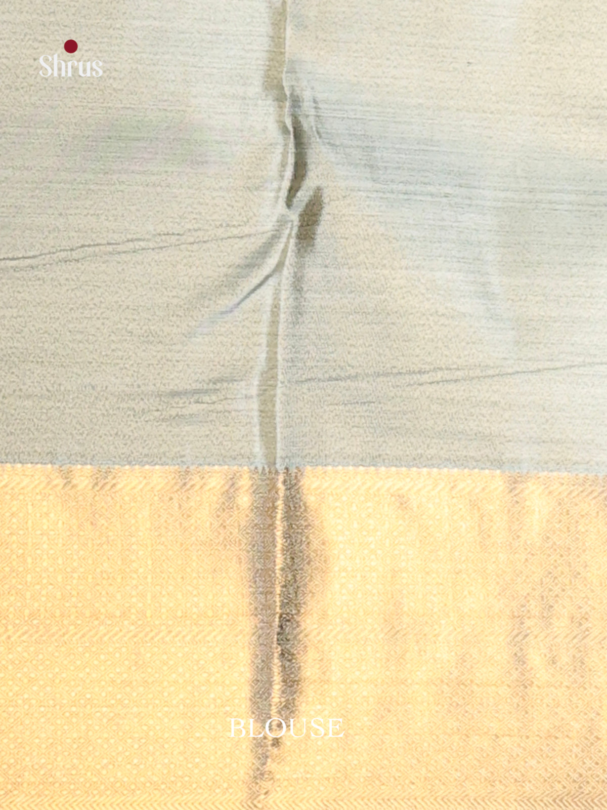 Pastel Green & Blue - Kanchipuram-halfpure Saree - Shop on Shrus.com