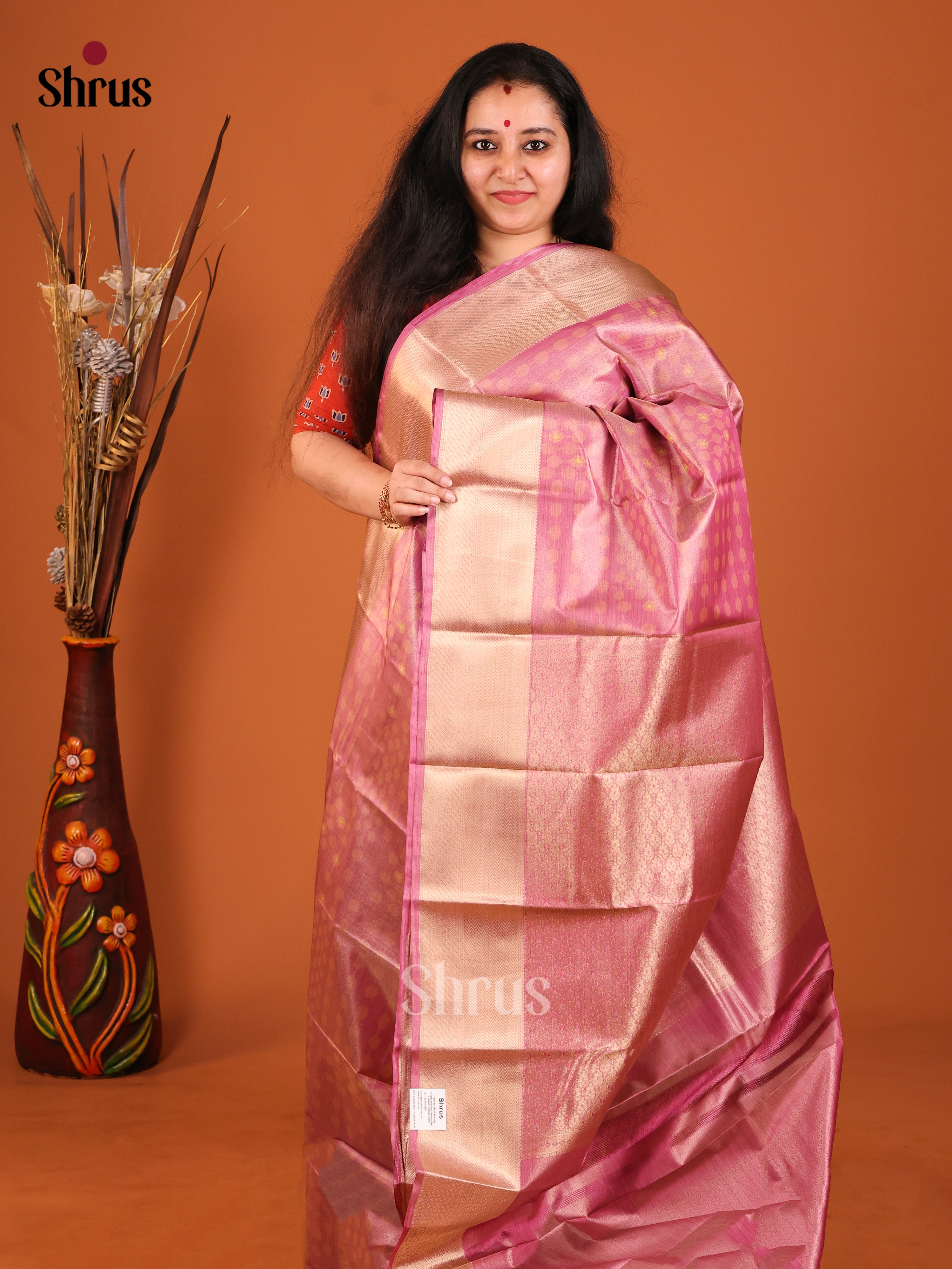 DHS26084 - Kanchipuram-halfpure Saree - Shop on Shrus.com