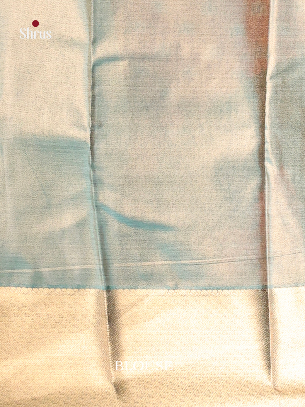 Blue and golden Kanchipuram-halfpure Saree -1