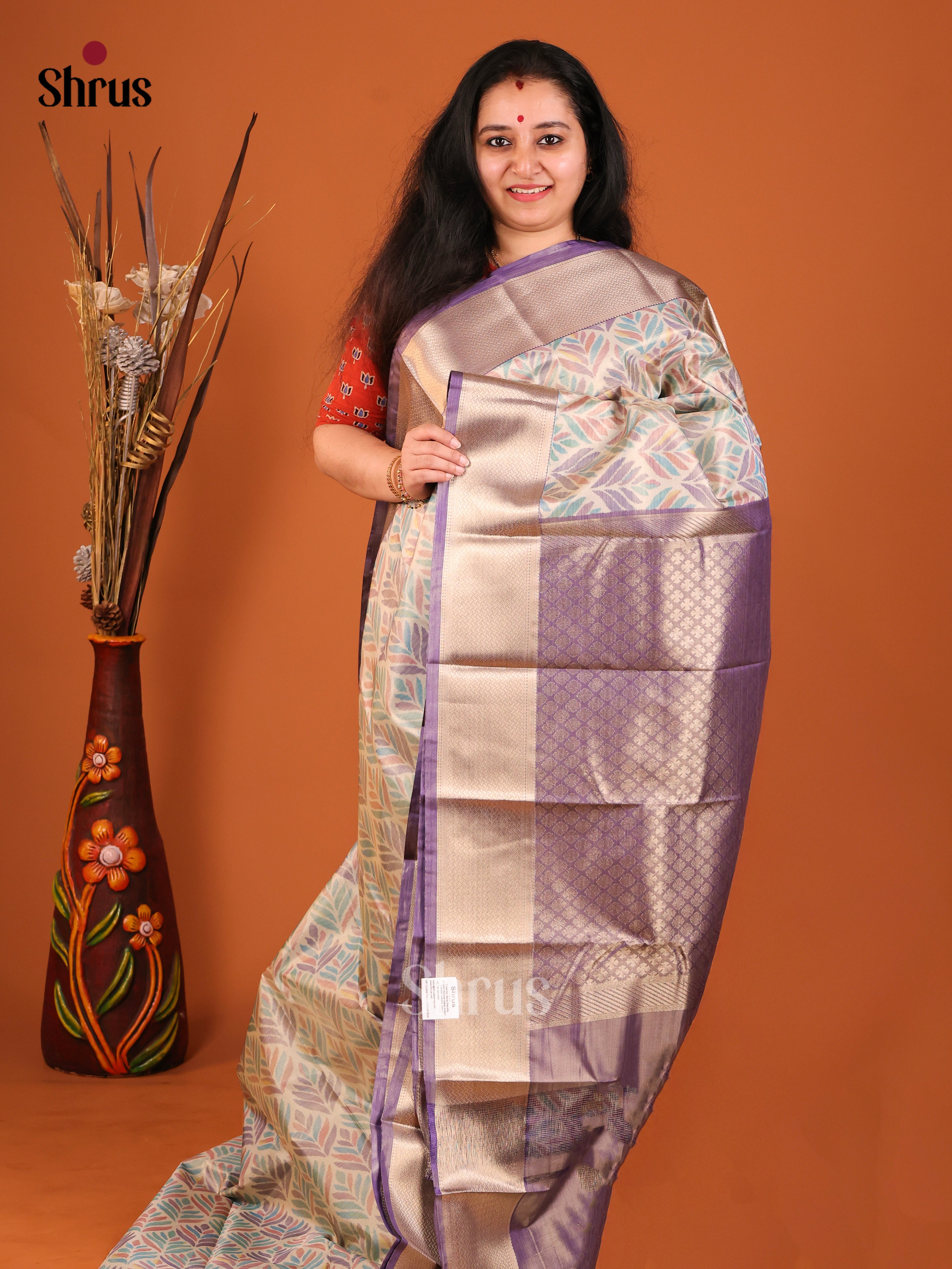 DHS26095 - Kanchipuram-halfpure Saree - Shop on Shrus.com
