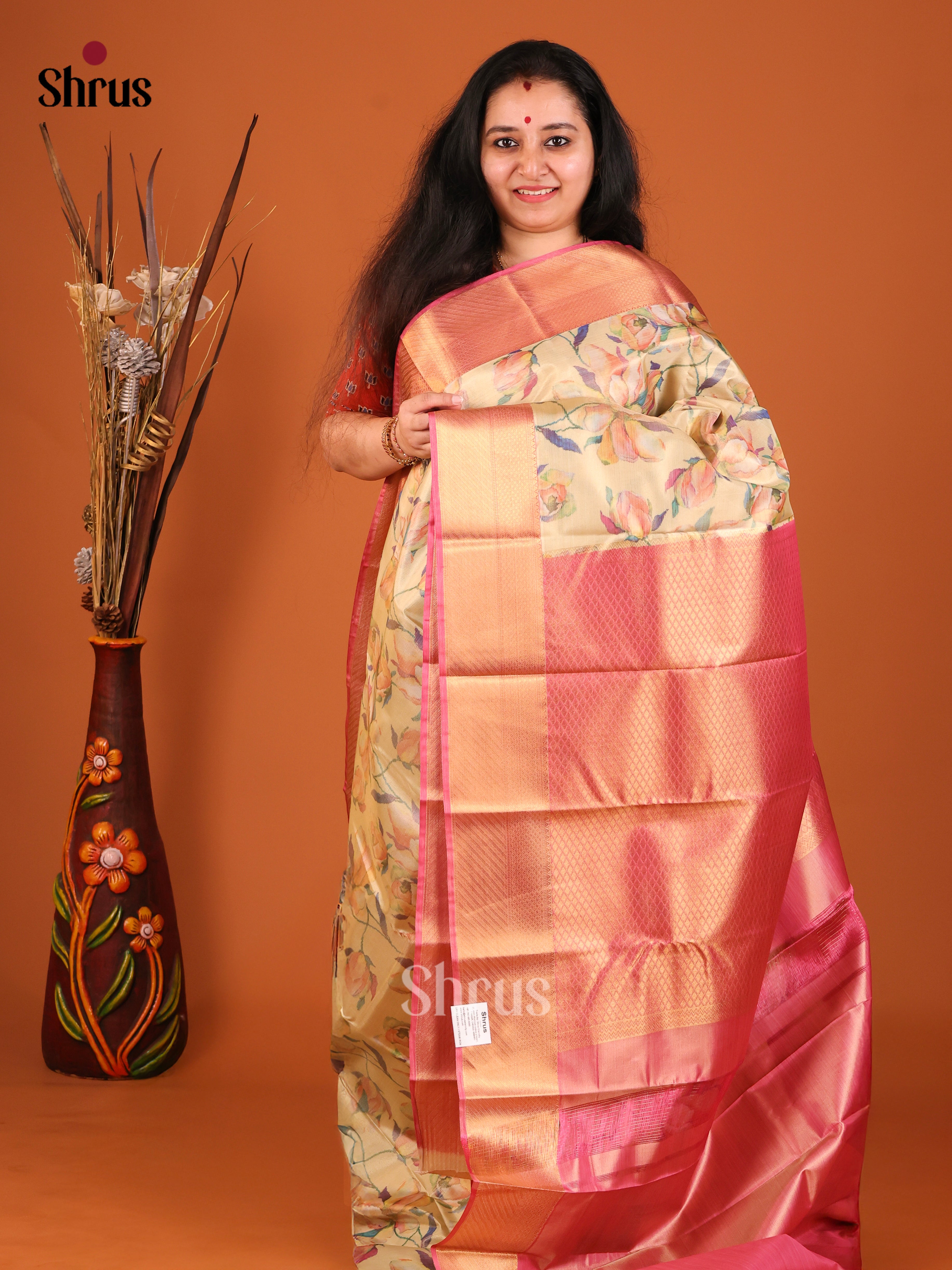 DHS26101 - Kanchipuram-halfpure Saree - Shop on Shrus.com