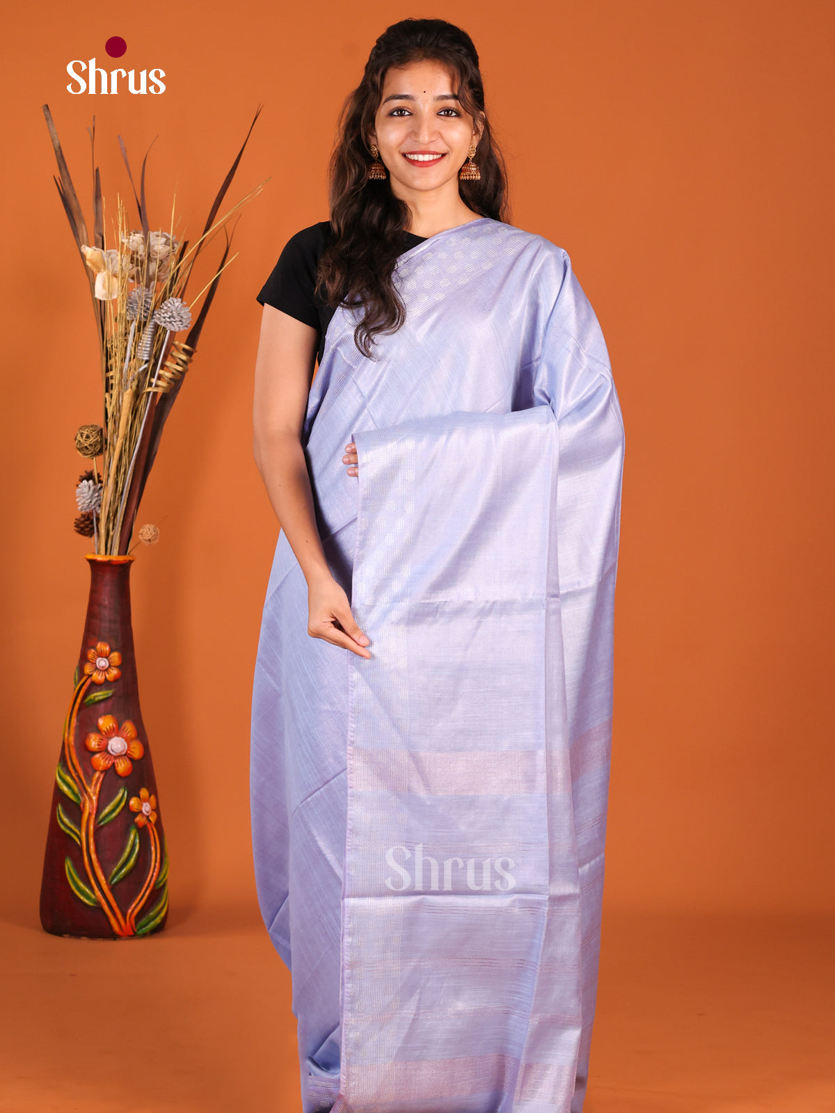 Lilac - Semi Tissue Saree