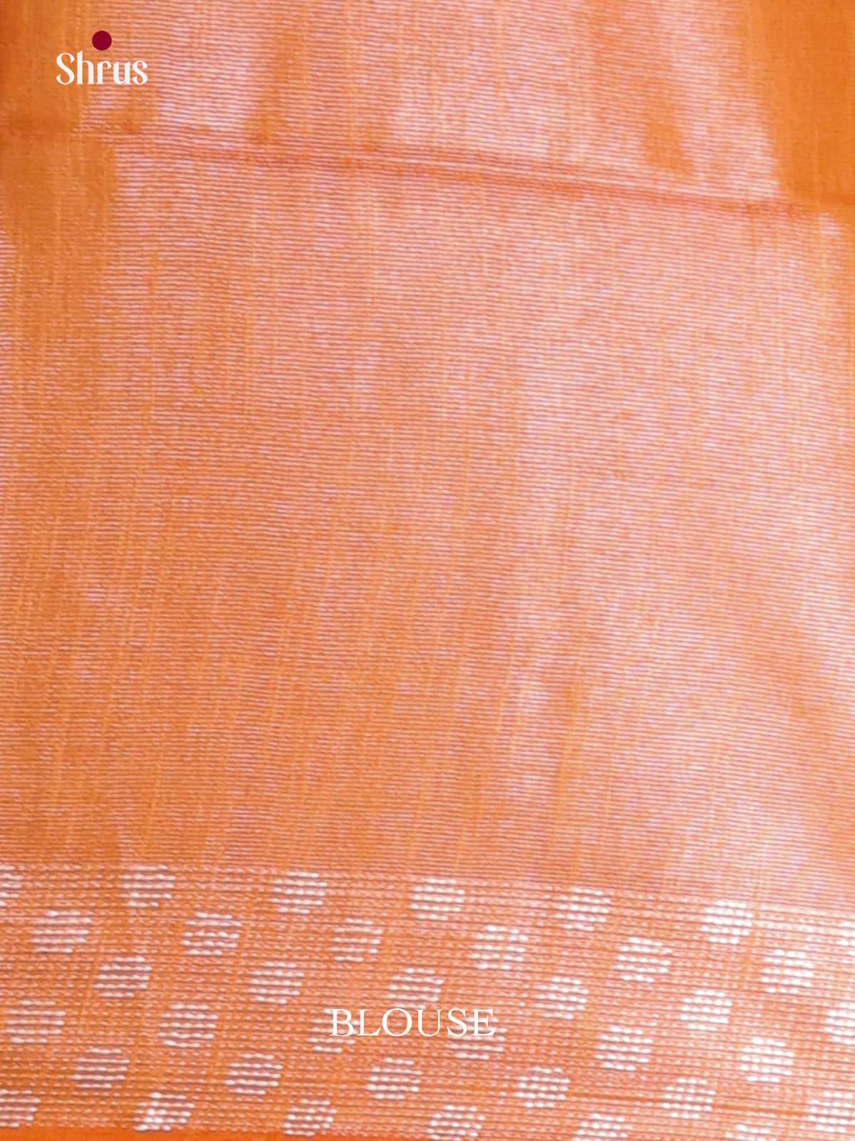 Orange - Semi Tissue Saree
