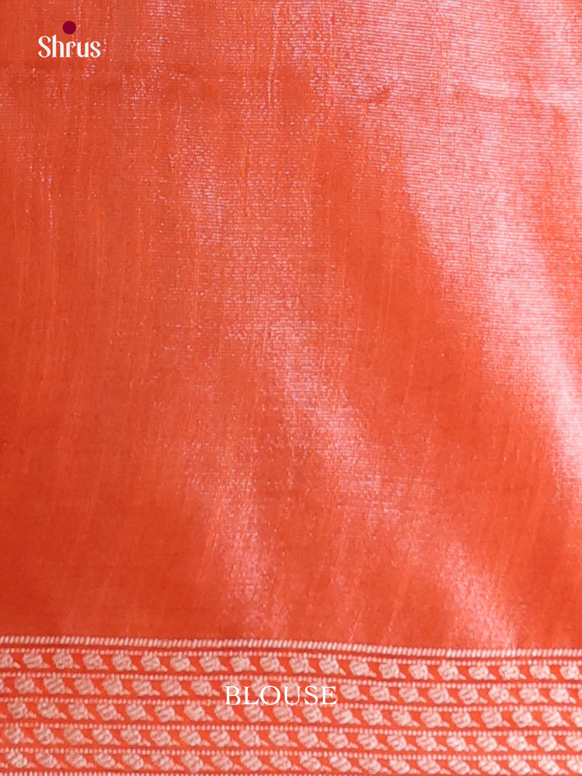 Orange - Semi Tissue Saree