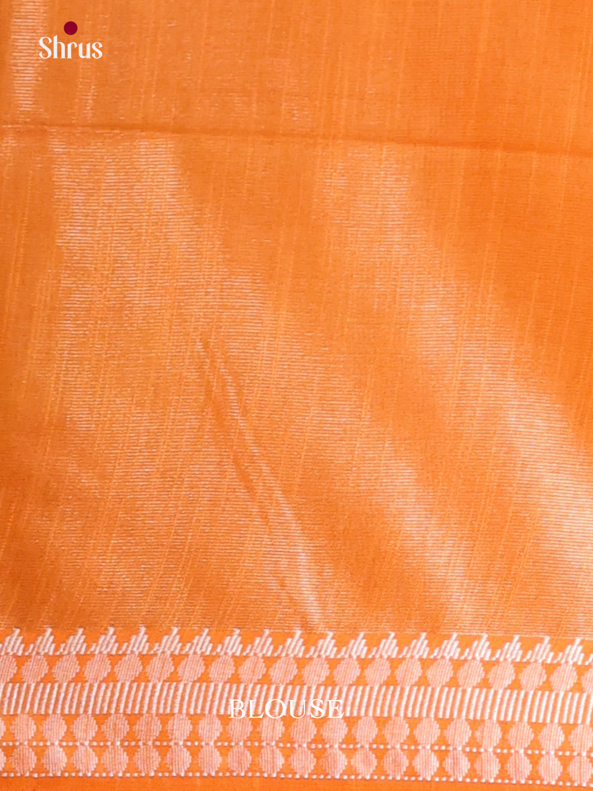 Orange - Semi Tissue Saree