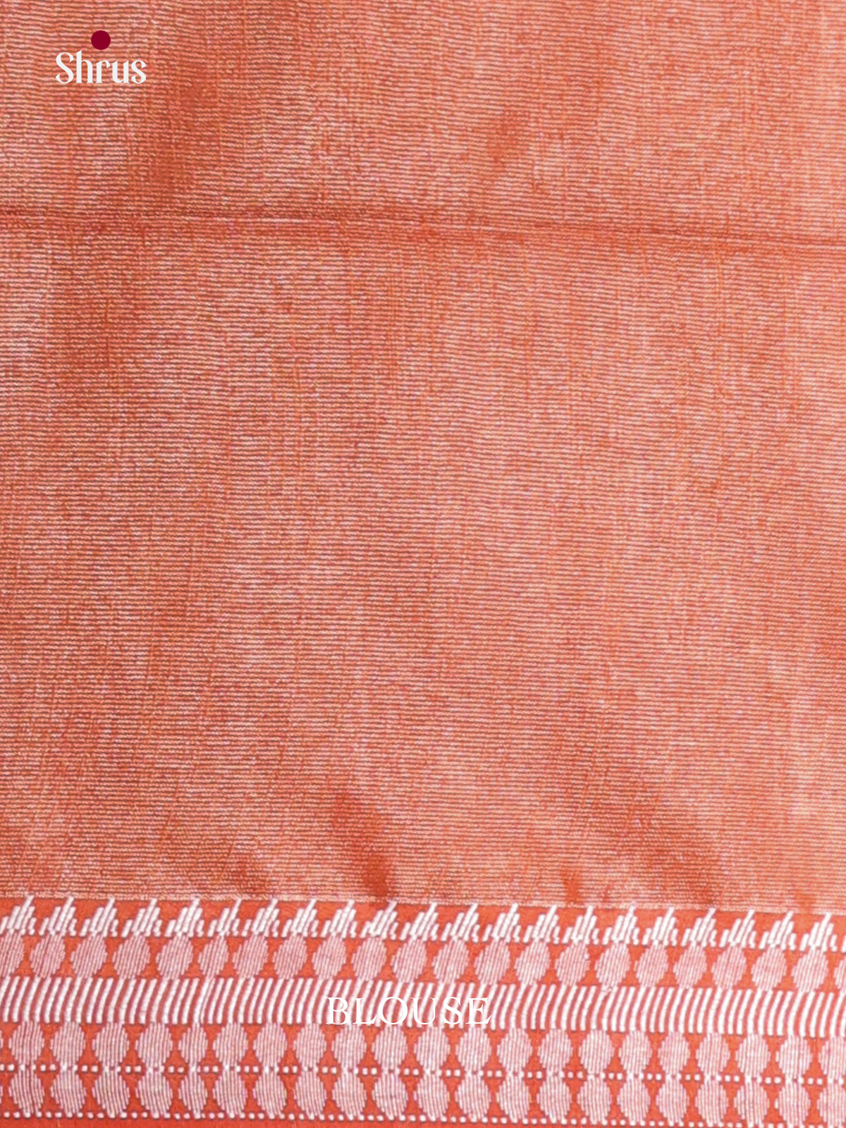 Orange - Semi Tissue Saree