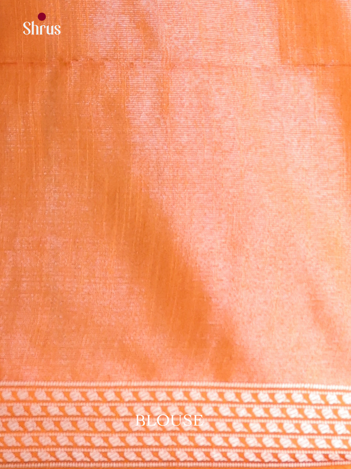 Orange - Semi Tissue Saree