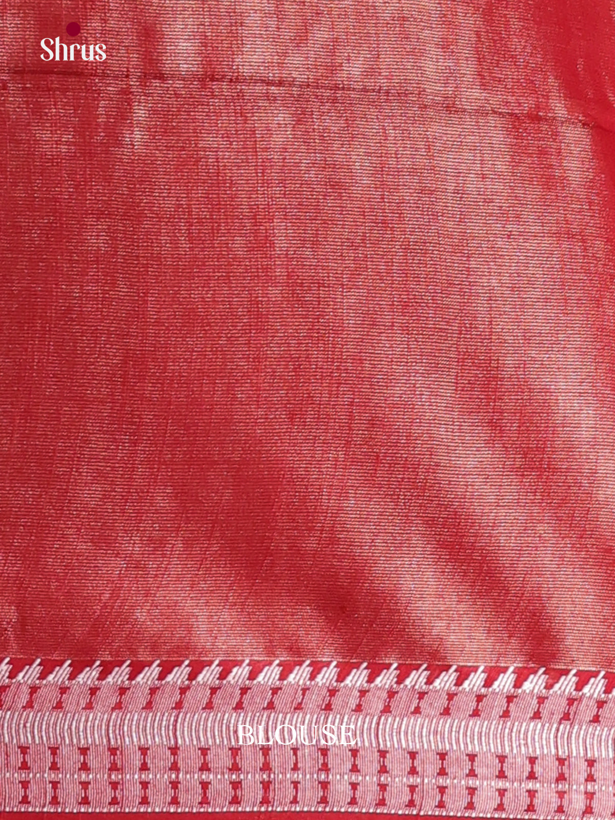 Red - Semi Tissue Saree