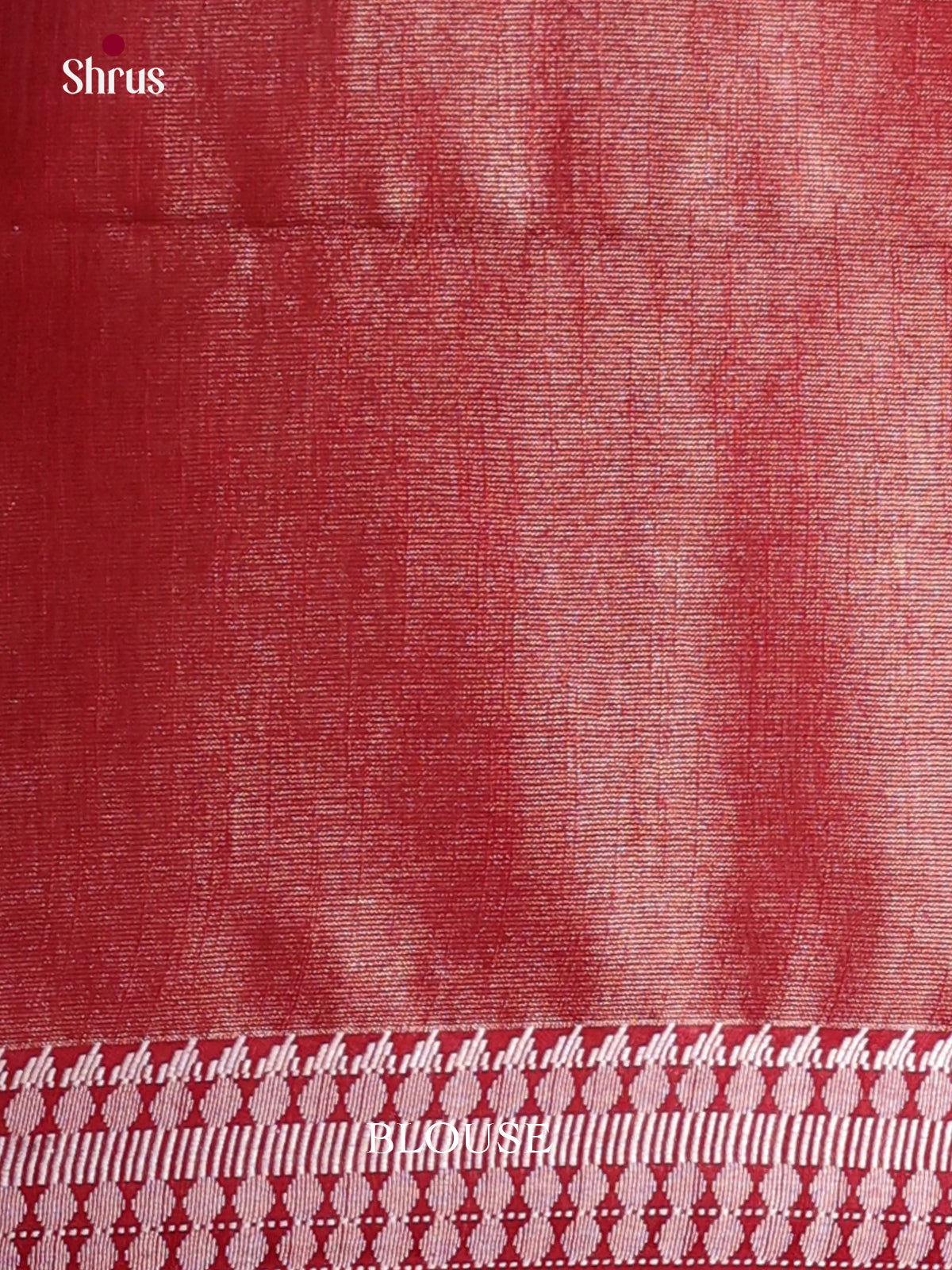 Red - Semi Tissue Saree