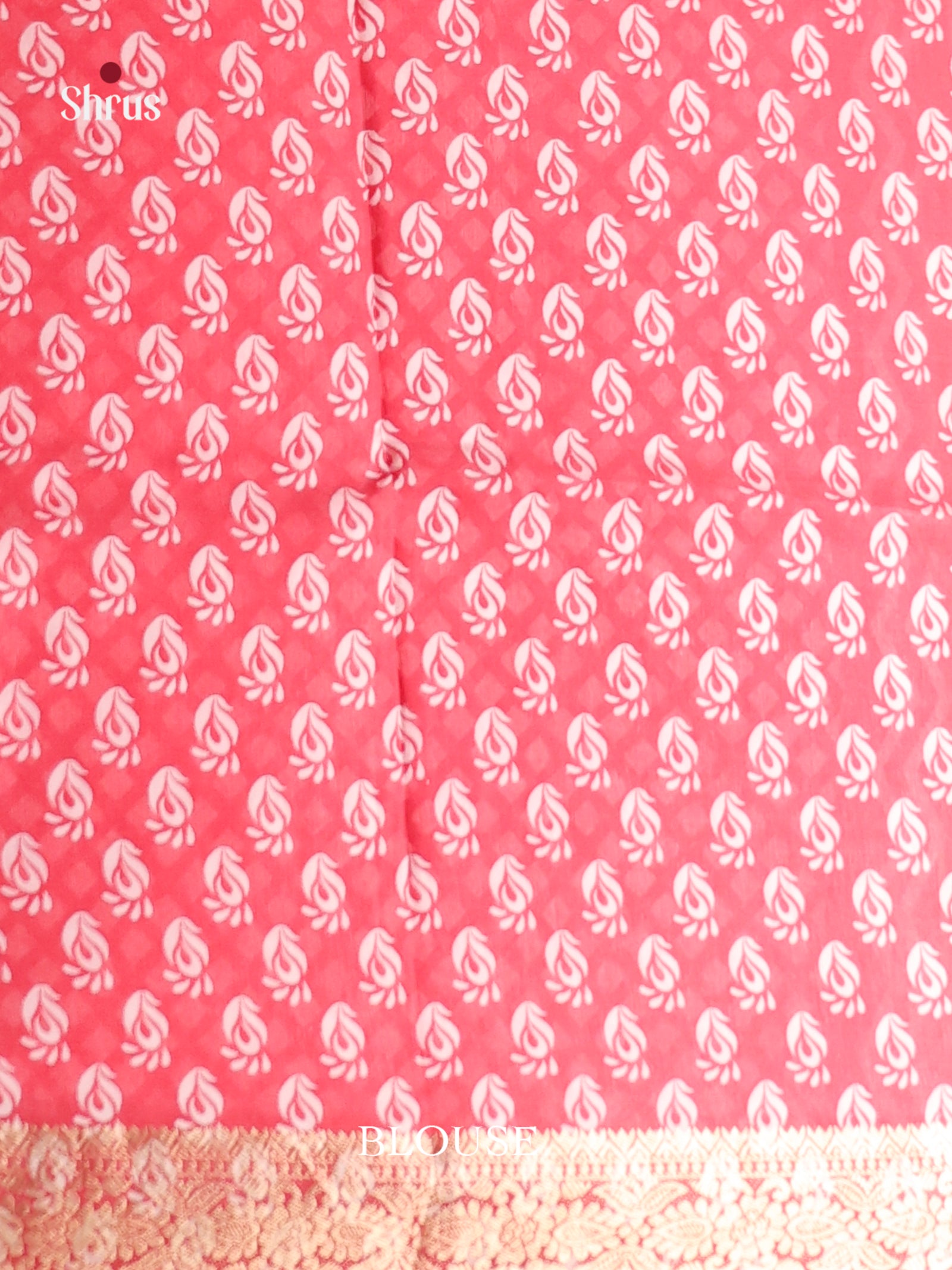 Pink - Moonga Silk Saree