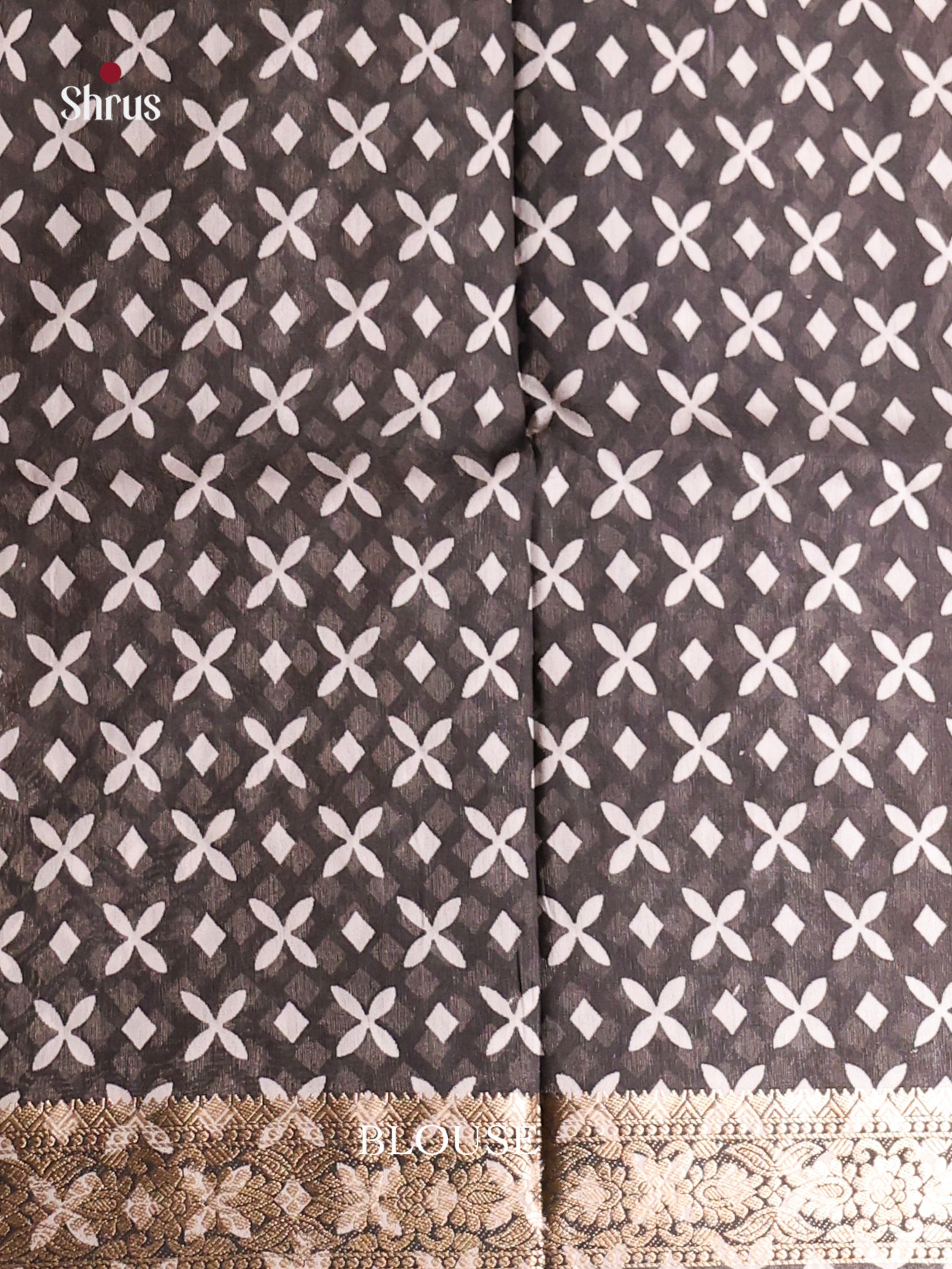 Elephant Grey - Moonga Silk Saree