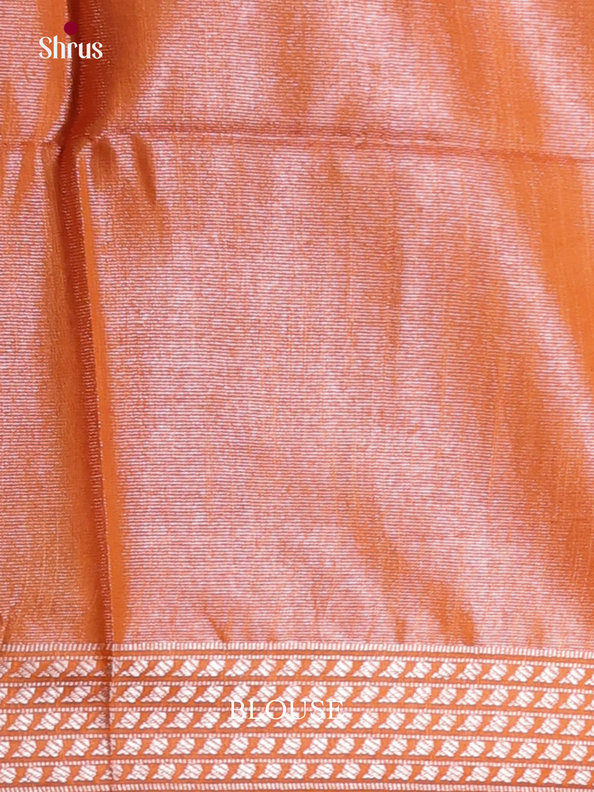 Orange - Semi Tissue Saree
