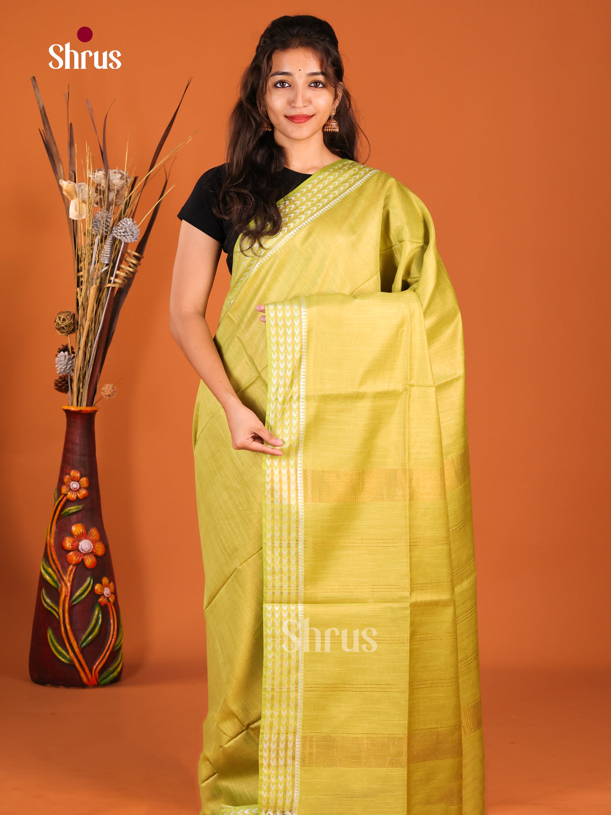 Light Green - Semi Tissue Saree