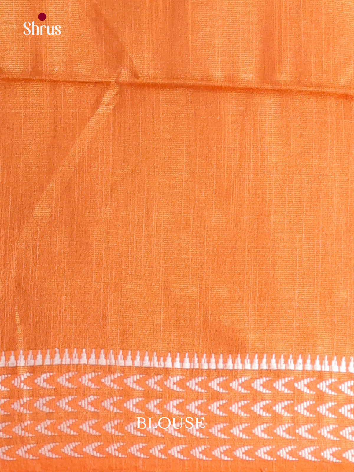 Orange - Semi Tissue Saree - Shop on Shrus.com