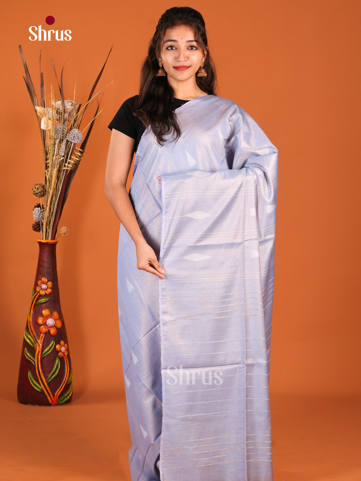 Light Blue - Semi Tissue Saree